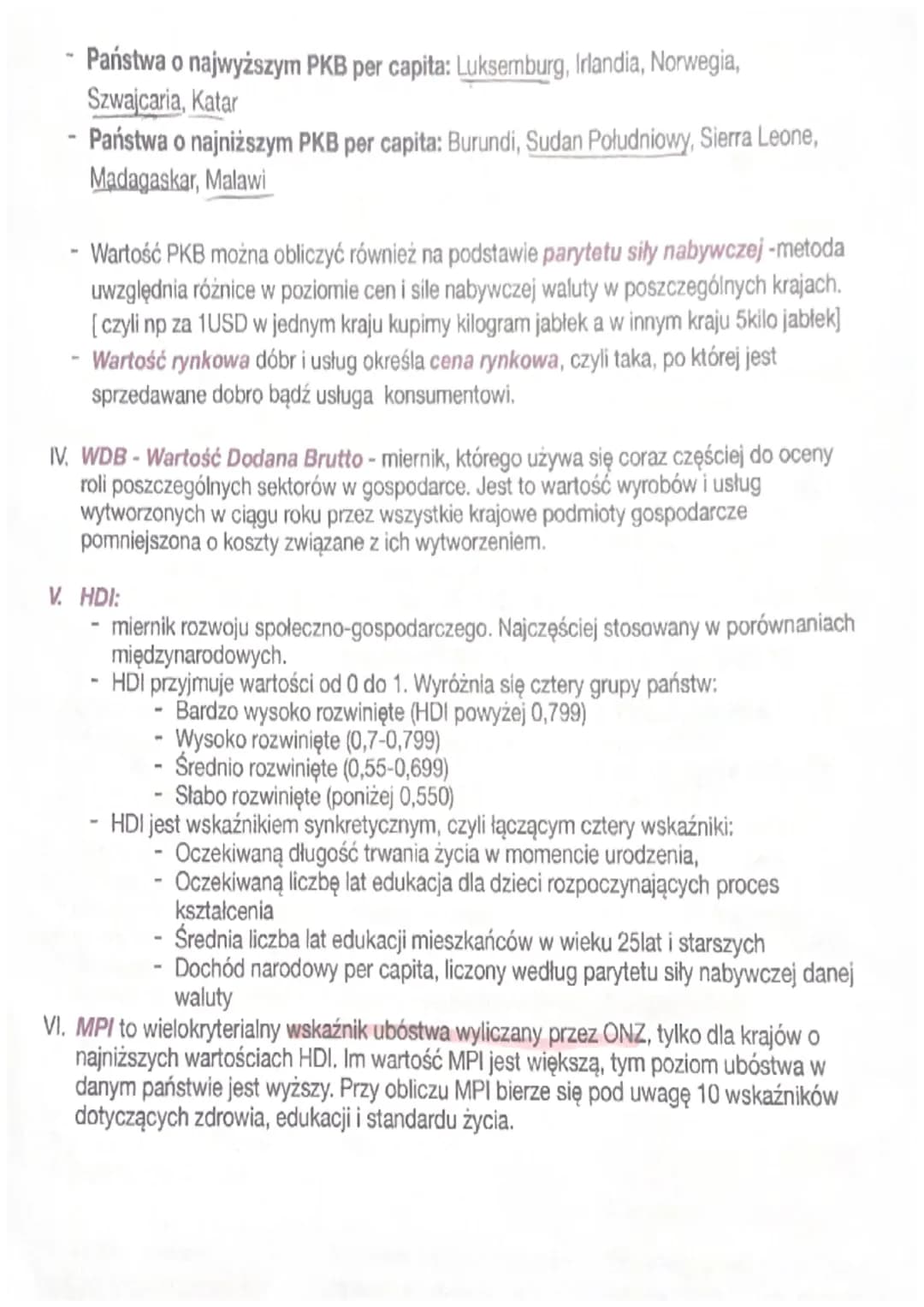 # Podstawowe wskaźniki rozwoju krajów

1.  Czynniki wpływające na rozwój państw:
a) Przyrodnicze:
    - ukształtowanie terenu
    - Występow