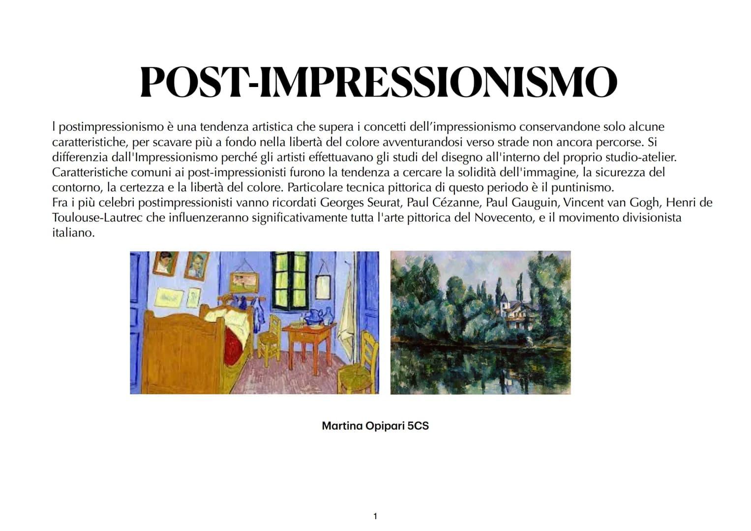 # POST-IMPRESSIONISMO

I postimpressionismo è una tendenza artistica che supera i concetti dell'impressionismo conservandone solo alcune
car
