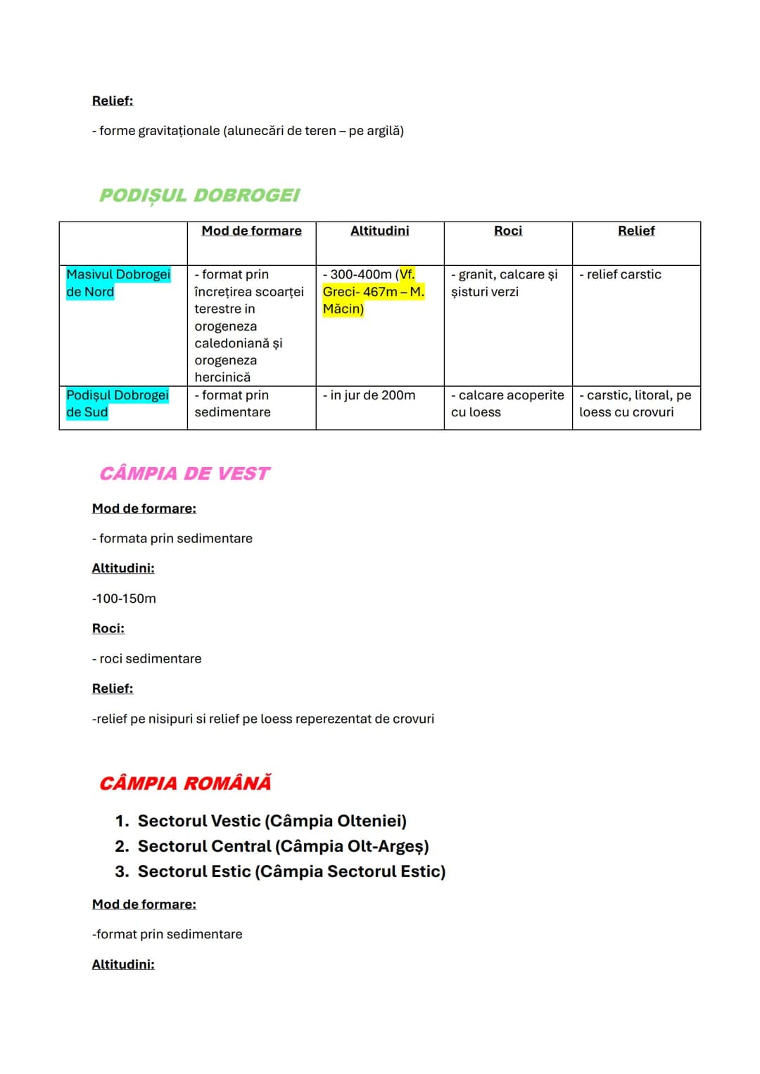 # Relieful Romaniei

• Câmpii = 0-200/300m
• Dealuri şi podişuri = 200/300-700/800m
• Munţii = 800-peste 2000m(2544m Vf. Moldoveanu-Munții F