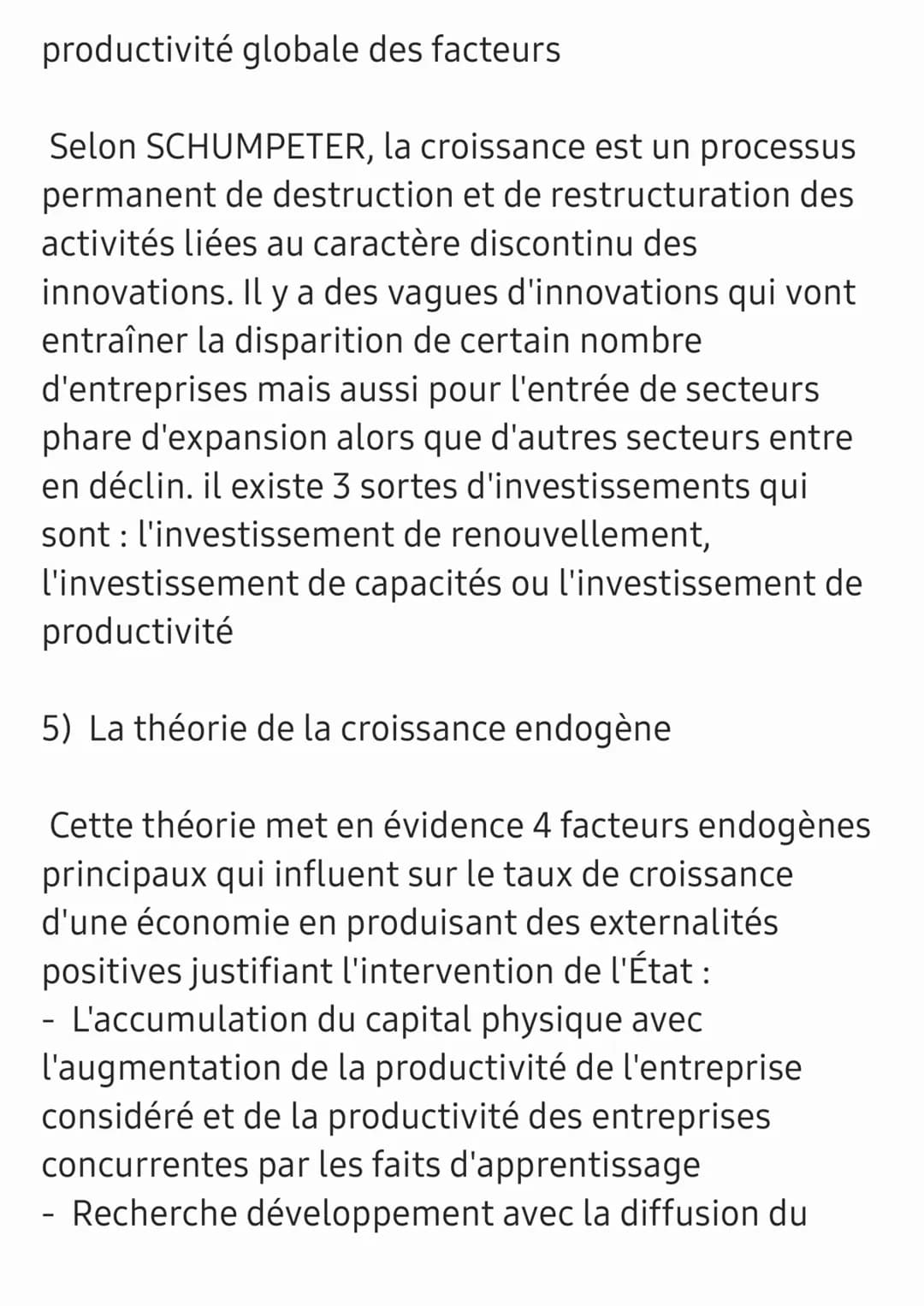 # Chapitre Les facteurs de croissance

La croissance économique est liée à l'évolution en
quantité et en qualité des facteurs de production,