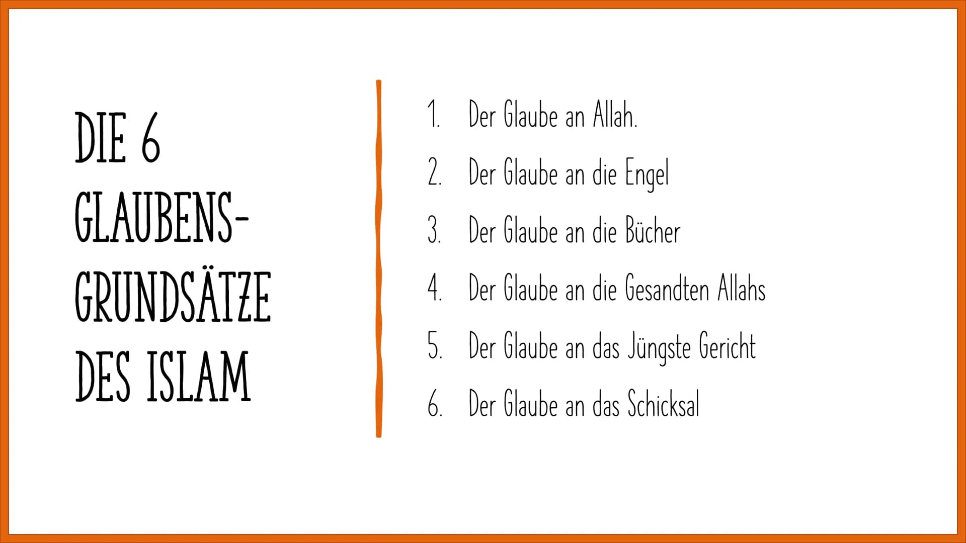 # C

# DER ISLAM

Erstellt von Süleyman Kücükbiyik DIE 6

1. Der Glaube an Allah.
2. Der Glaube an die Engel
GLAUBENS-
3. Der Glaube an die 
