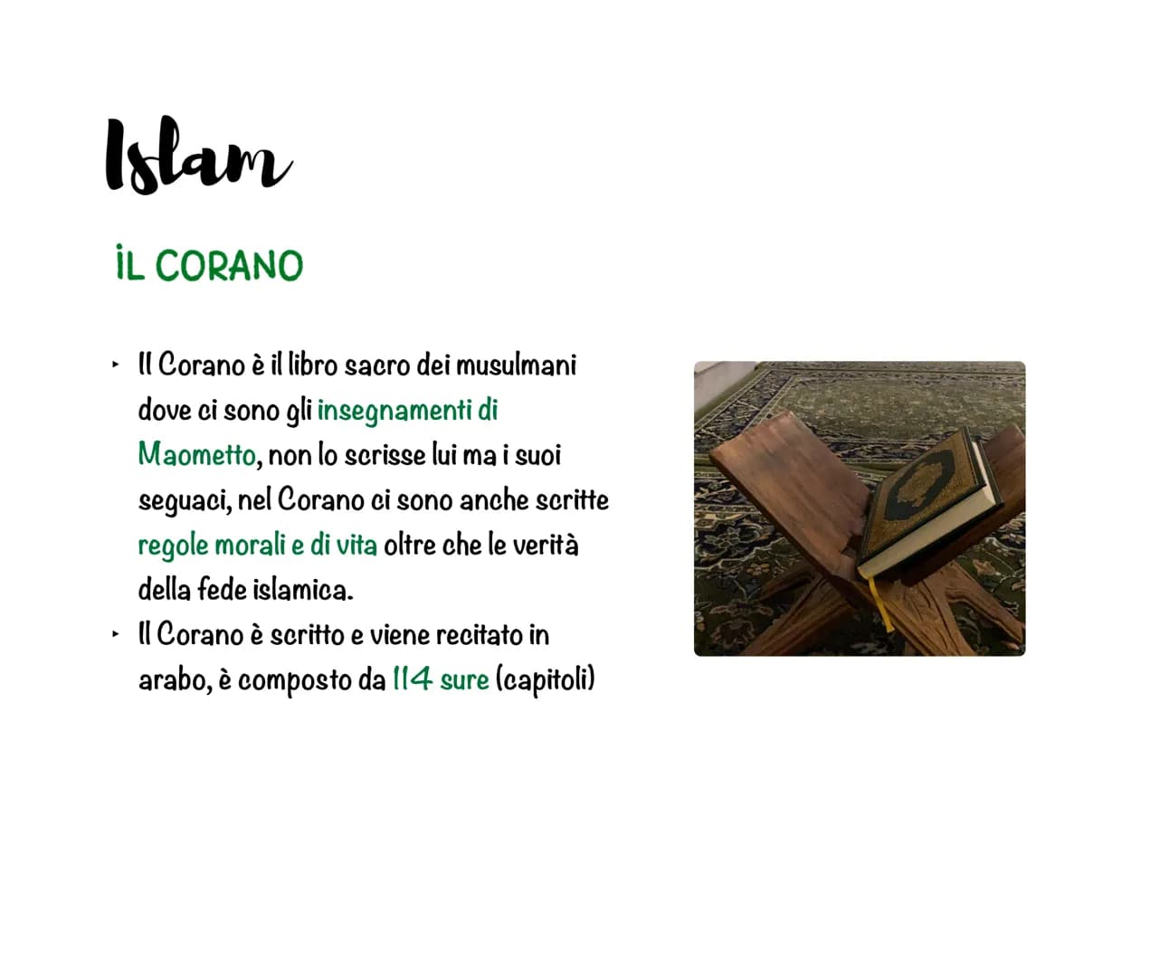 LA PREGHIERA

LA MOSCHEA

IL LIBRO SACRO

CURIOSITÀ

Islam

15 PRINCIPI
FONDAMENTALI

MUSULMANI
SCIUTIE SUNNITI

SIGNIFICATO
E SIMBOLO

ORIG