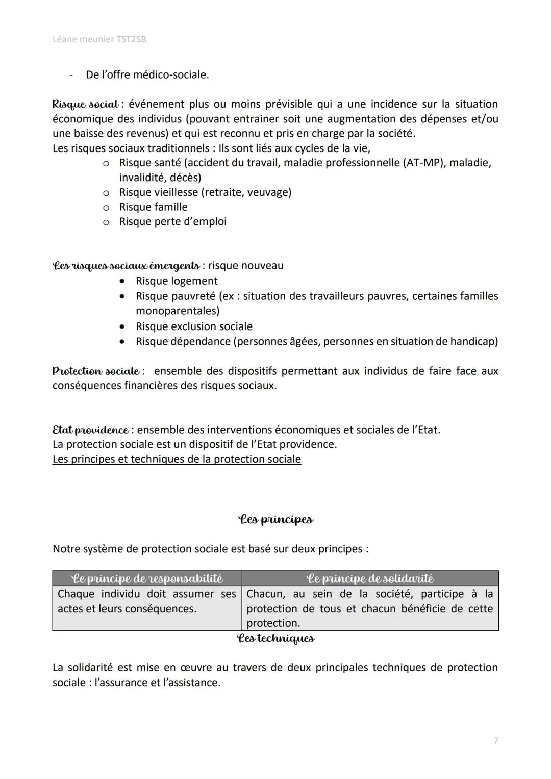 Léane meunier TST2SB

# Définitions des notions de Première et de Terminale ST2S

Santé: Etat de complet bien-être physique, psychique et so