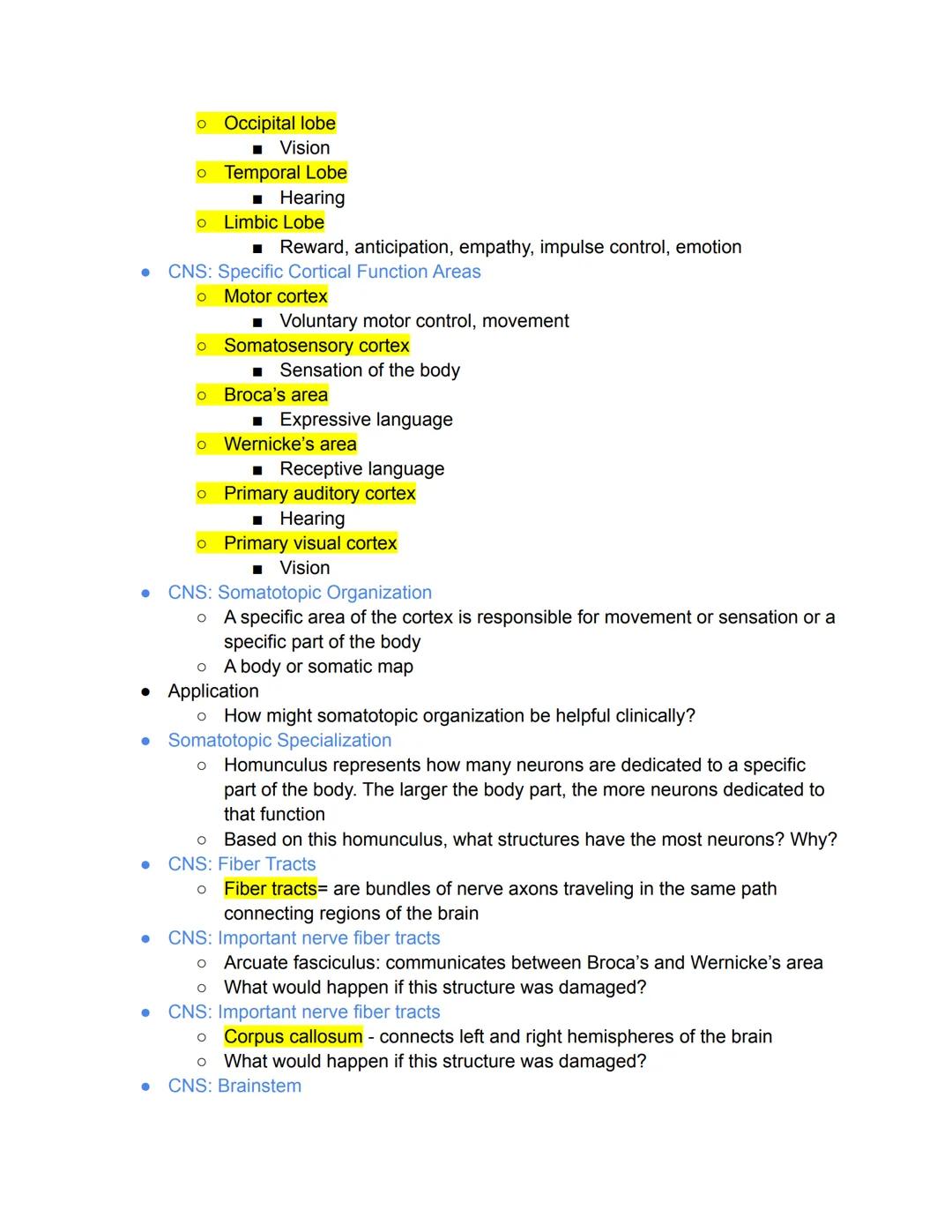 Neuroanatomy
* Divisions of the Nervous System
    * Peripheral nervous System (PNS)
        * Cranial nerves
        * Spinal nerves
      