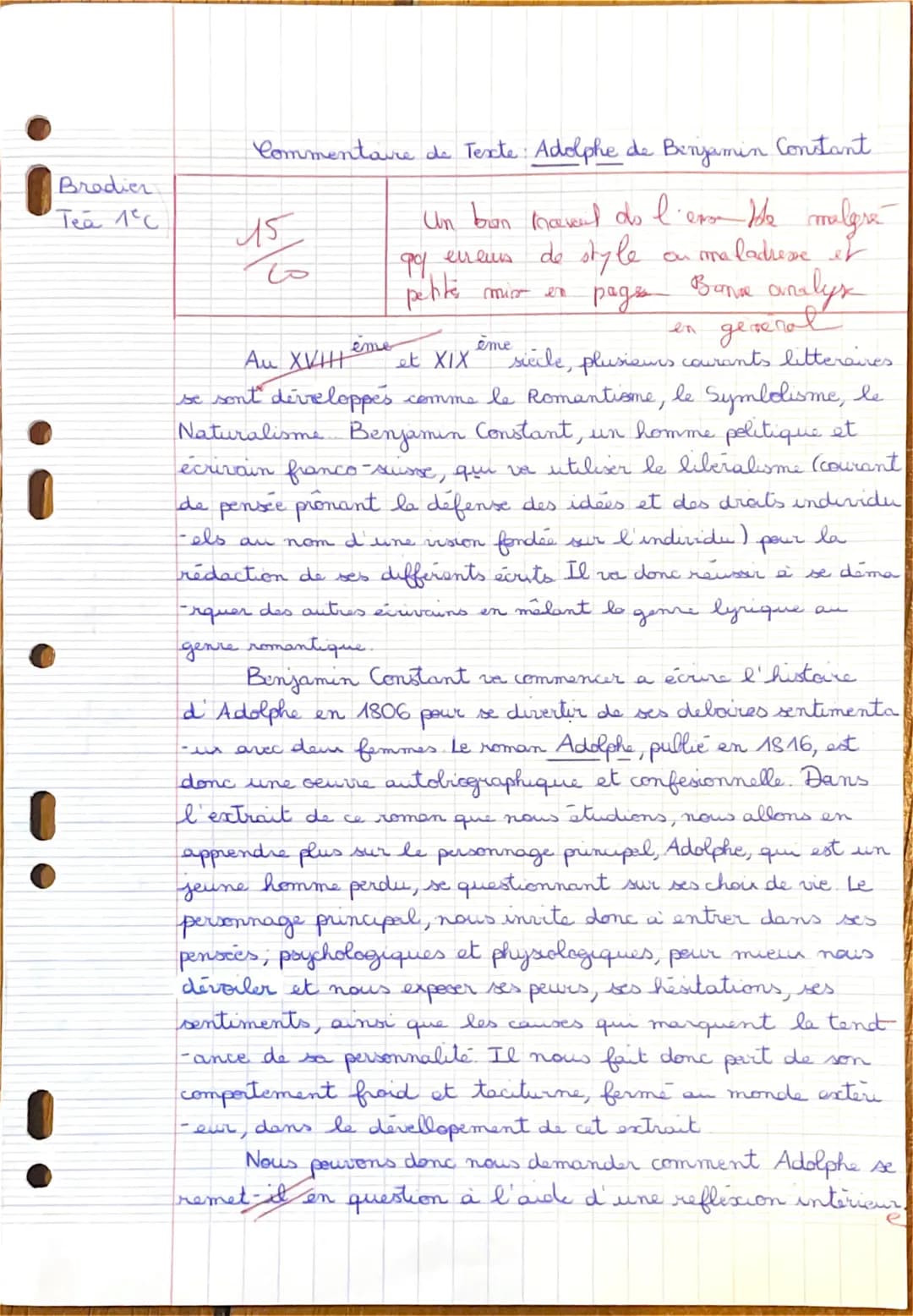 i
0
i
!
Bradier
Tea 1°C

Commentaire de Texte: Adolphe de Benjamin Constant.

15
ما

Un ban havail do l'en He malgra
gy ereus de style on ma