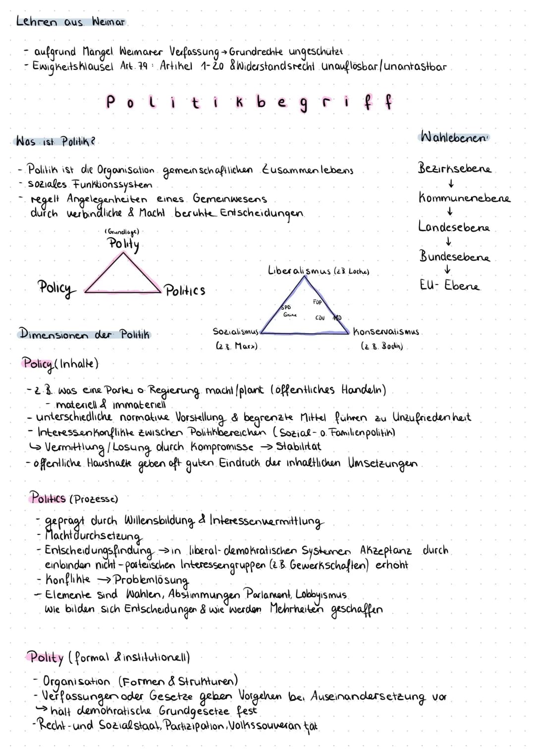 # Demokratie

Herrschaftsform. in der das Volk die Herrschaftsgewalt ausübt/mitentscheidet

Gewaltenteilung

Merkmale. Gewaltenteilung, frei