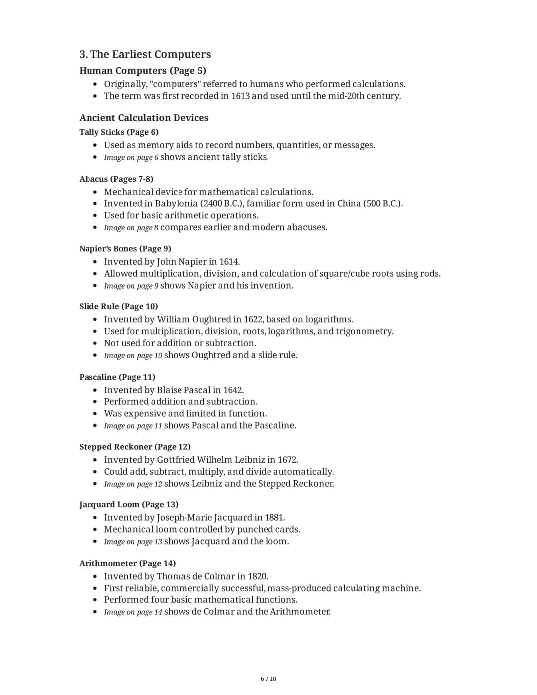 CSCA0101 Computing Basics: History of Computers
1. Introduction
This chapter provides a comprehensive overview of the history of computers, 