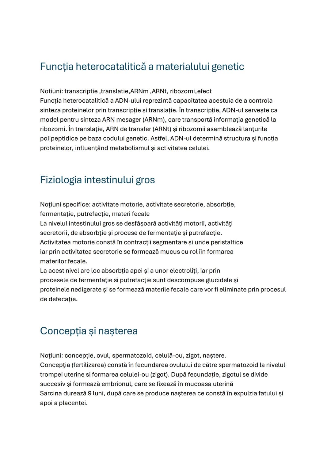 Funcţia heterocatalitică a materialului genetic
1
Fiziologia intestinului gros...
1
Concepţia şi naşterea.
1
Transportul sangvin al gazelor 