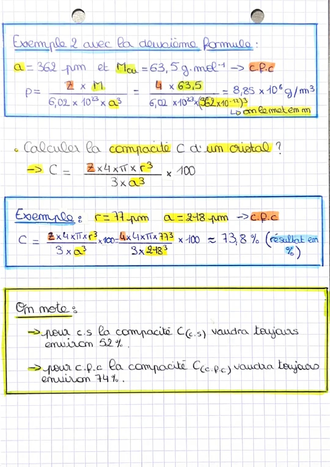 m1

# Des édifices ordommés:
## les cristaux

• Les deux formules de volume à conmaître par♡:

→V(cube) = a3 (a = un côté du cube).

-> V(sp