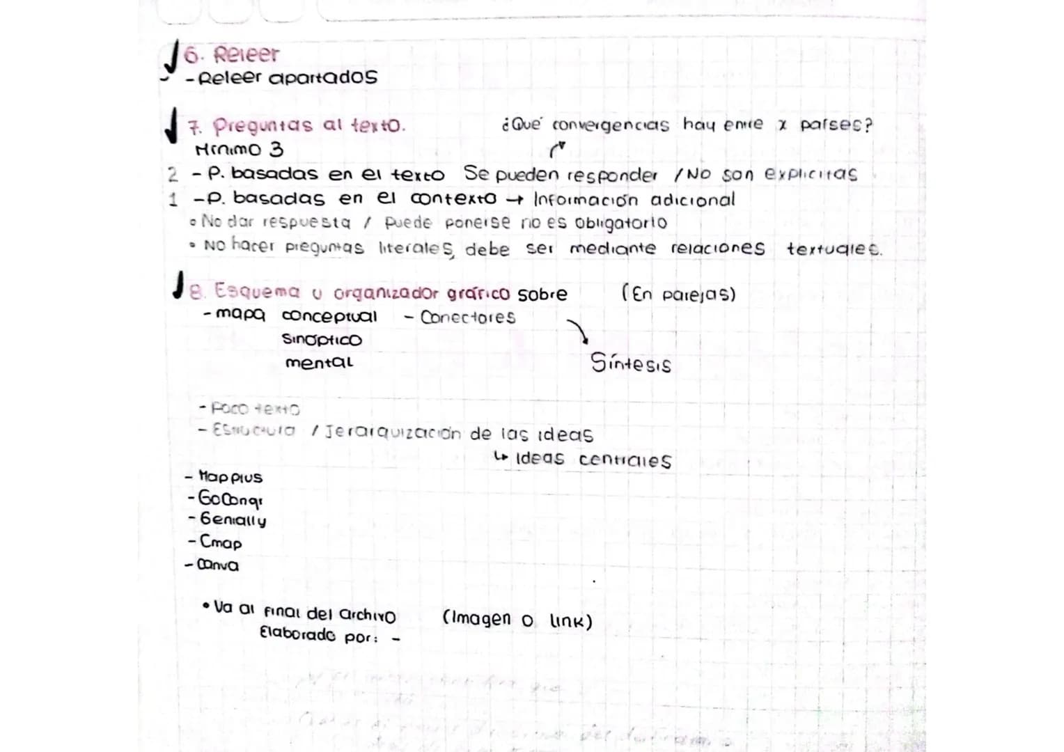 # Estrategias de Lectura

1-Subrayado

AZUI - centiales
CHAS - Naranja
Verde Secundarias /
Nombre Autores - Morado/
* Subrayado entre aparta