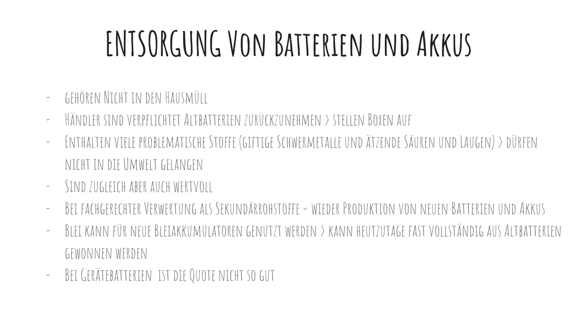 # AKKUMULATOREN

VON JOHANNA UND EMELY - ALLGEMEINES
- BLEIAKKU
  - AUFBAU
  - LADEVORGANG
  - ENTLADEVORGANG
- LITHIUM-IONEN-AKKUMULATOREN
