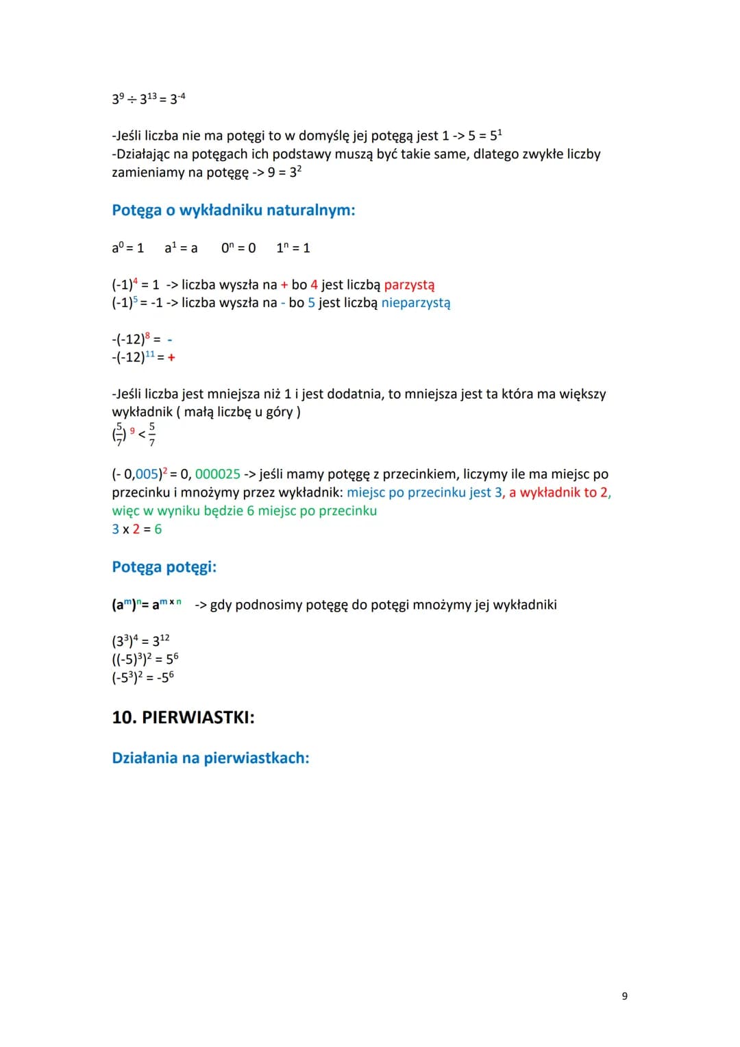 # Egzamin 8 2025 - najważniejsze zagadnienia

Liczby rzeczywiste

1. DZIAŁANIA NA UŁAMKACH ZWYKŁYCH

+ dodawanie:

$
\frac{4}{5} + \frac{3}{