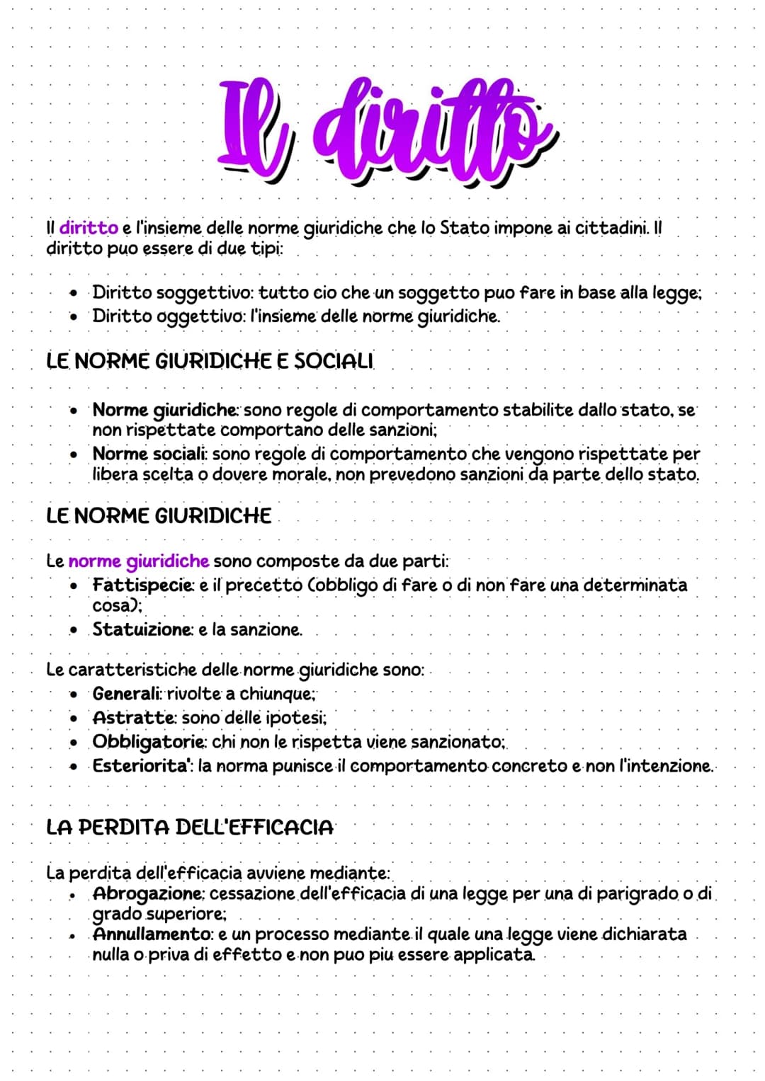 # Il diritto

Il diritto e l'insieme delle norme giuridiche che lo Stato impone ai cittadini. II
diritto puo essere di due tipi:

*   Diritt