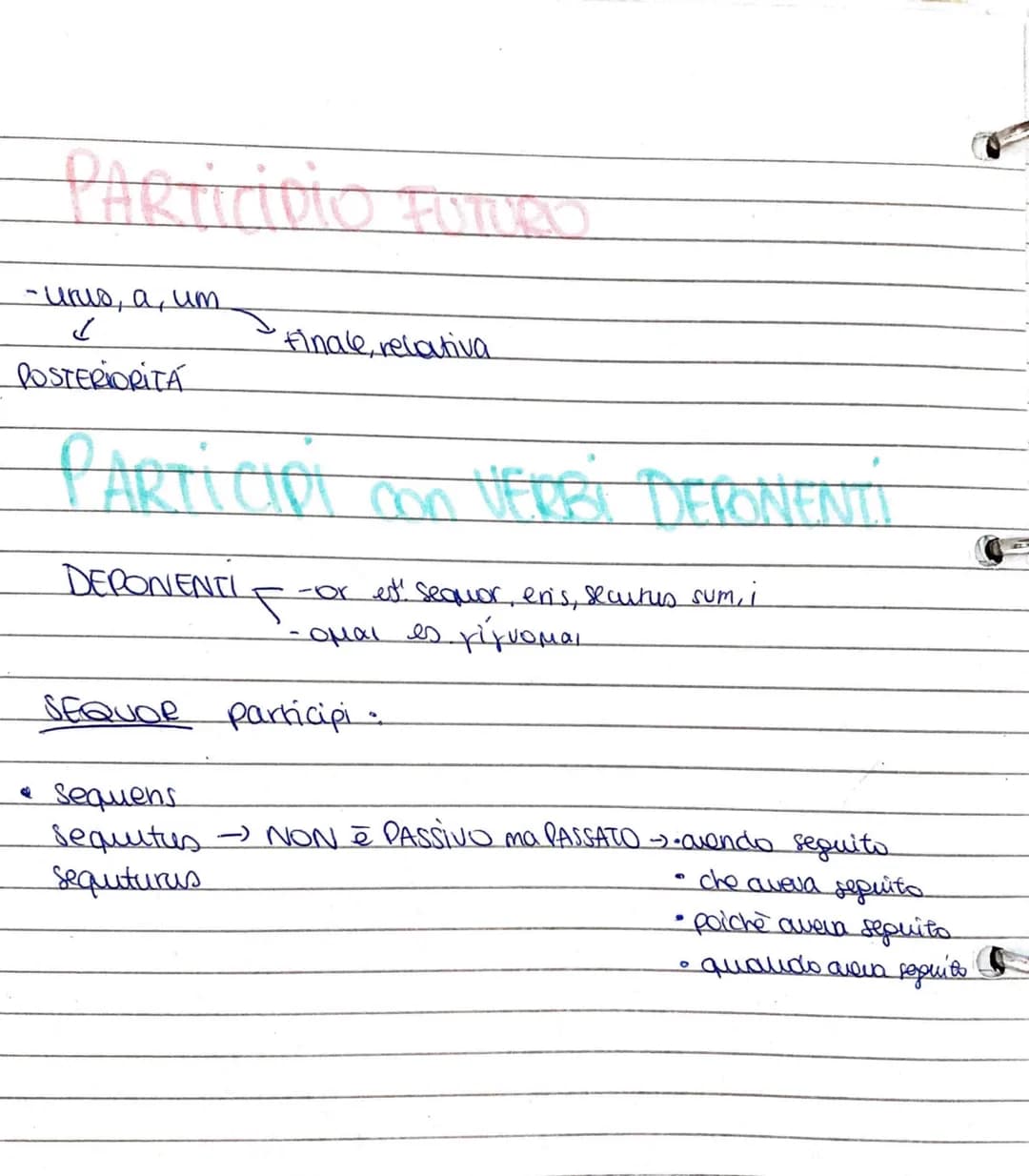 ### PARTICIPIO

*   apgettivo verbale
*   HA TRE TEMPI : presente, perfetto, futuro.

### PARTIOPIO PRESENTE

TEMA PRESENTE (+ vocale bemati