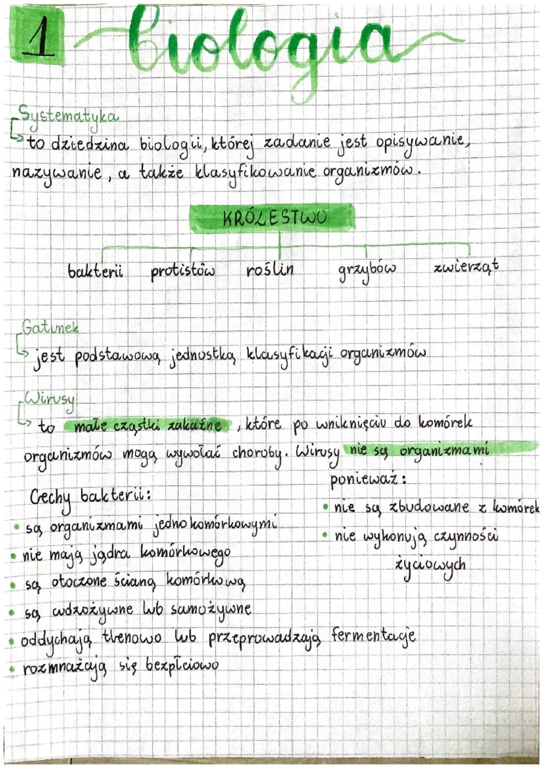 # 1 biologia

Systematyka
to dziedzina biologii, której zadanie jest opisywanie,
nazywanie, a także klasyfikowanie organizmów.

KRÓLESTWO

b