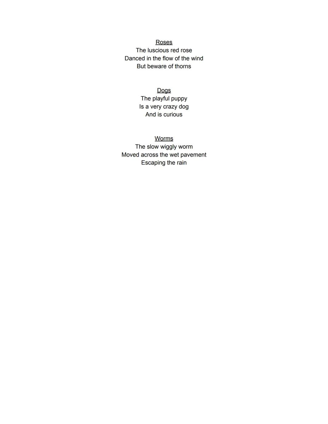 Haiku #1

Choose your topic - remember, it has to Roses
be something related to nature.
Brainstorm a list of words to describe
Red-one
Lusci