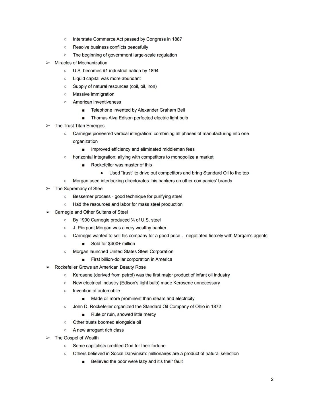 AP US History
Chapter 24: Industry Comes of Age, 1865-1900

➤ The Iron Colt Becomes an Iron Horse
	*   Growth of railroads after 1865
		*   