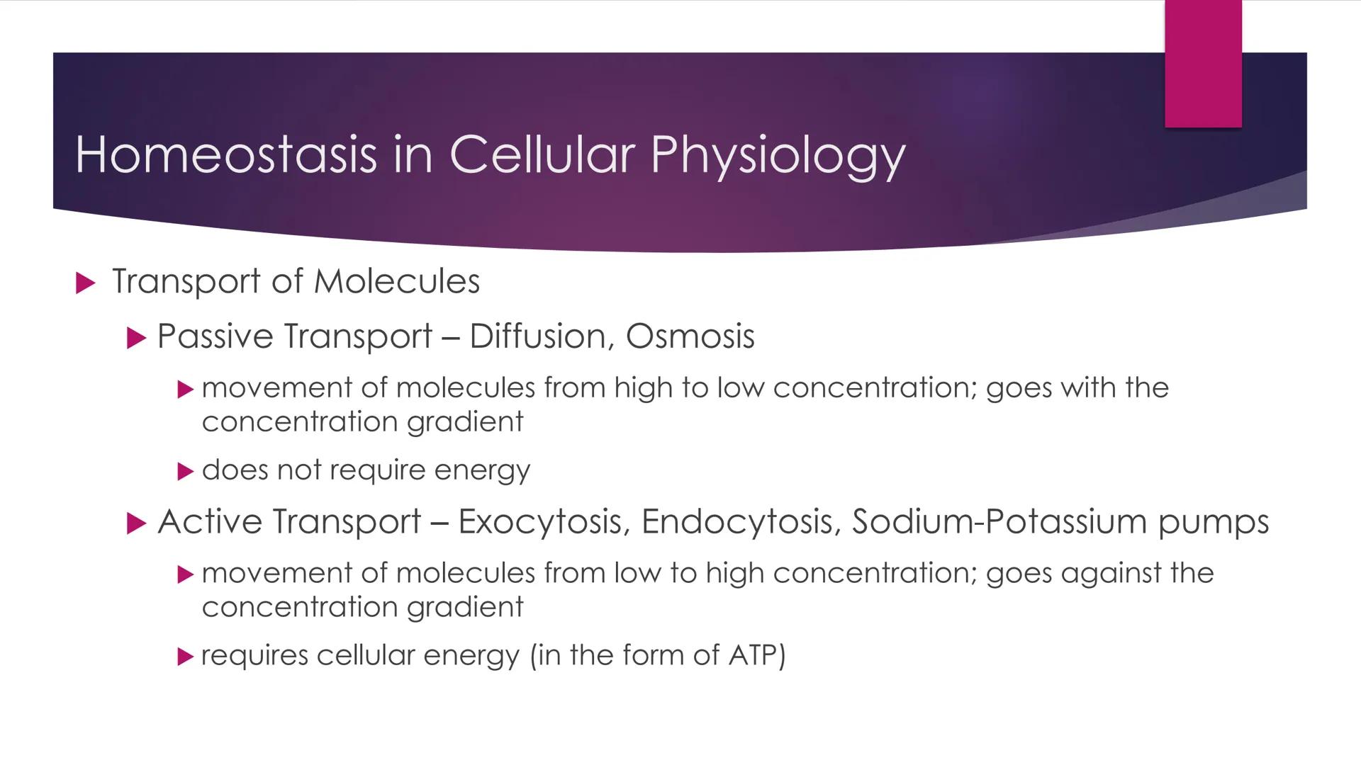 Maintain and
Regulate Internal
Environment

#HOMEOSTASIS # Homeostasis in Cellular Physiology

- ability of cells to maintain a constant int