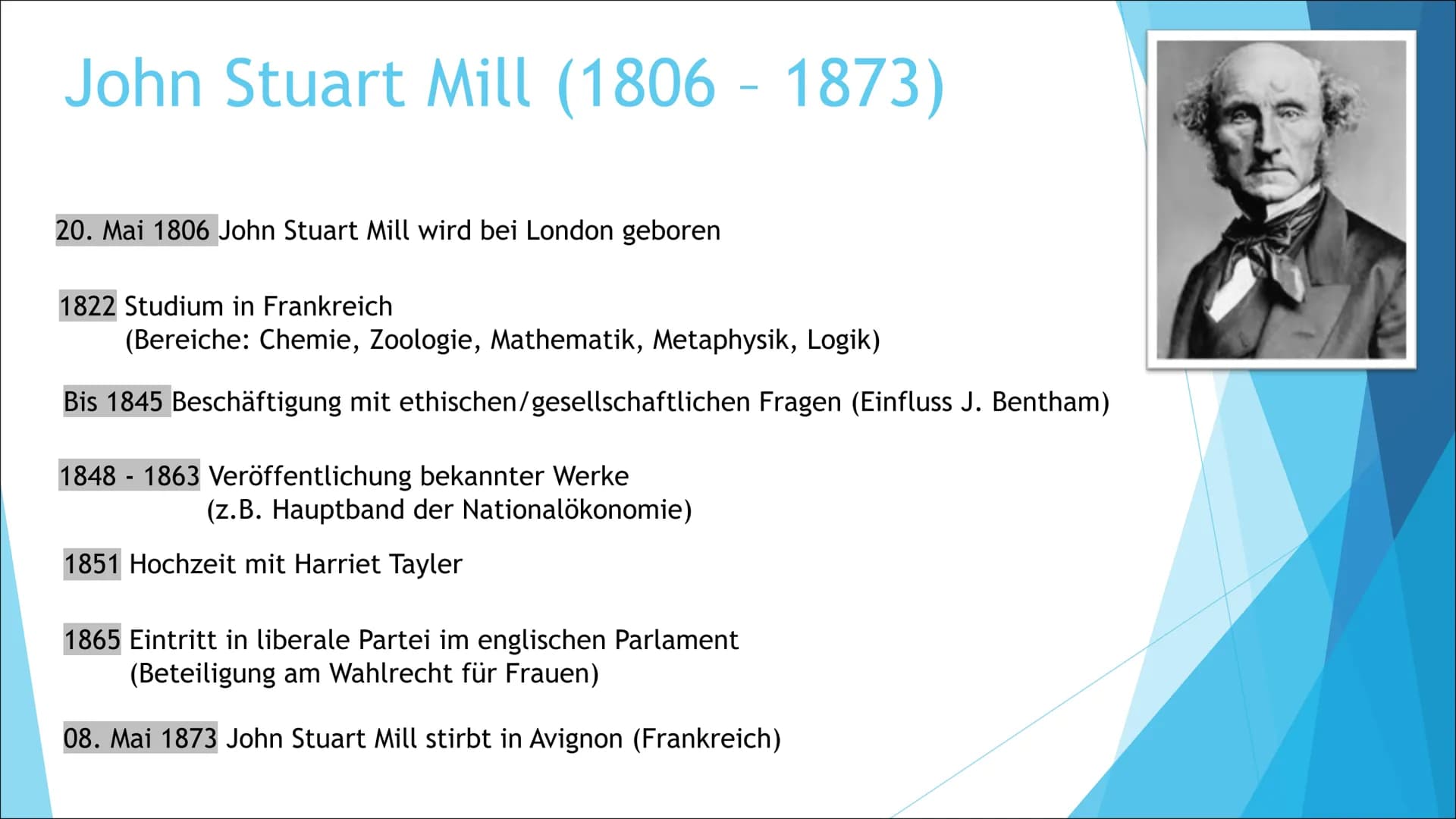 # Utilitarismus

...nach Jeremy Bentham und John Stuart Mill Gliederung:
- Jeremy Bentham (Biographie)
- John Stuart Mill (Biographie)
- Der
