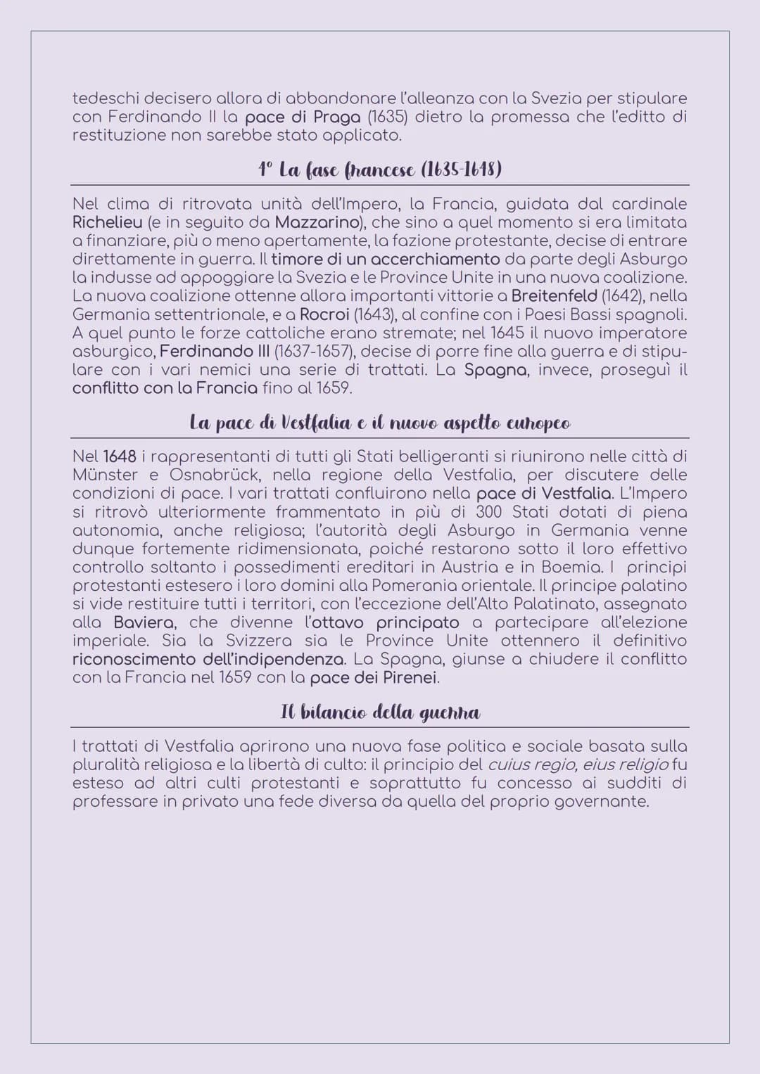 # LA GUERRA DEI TRENT'ANNI

La Gehmania cuohe di una guchha cuhopea

Nella prima metà del XVII secolo l'area tedesca divenne il teatro princ