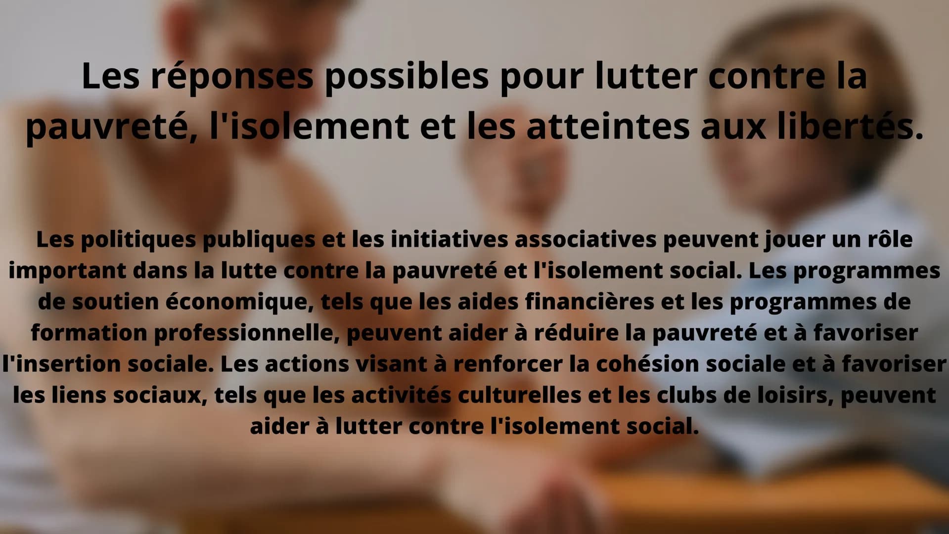 # Pauvreté, isolement et entrave à l'exercice des libertés # Introduction

La pauvreté, l'isolement social et les atteintes aux libertés son