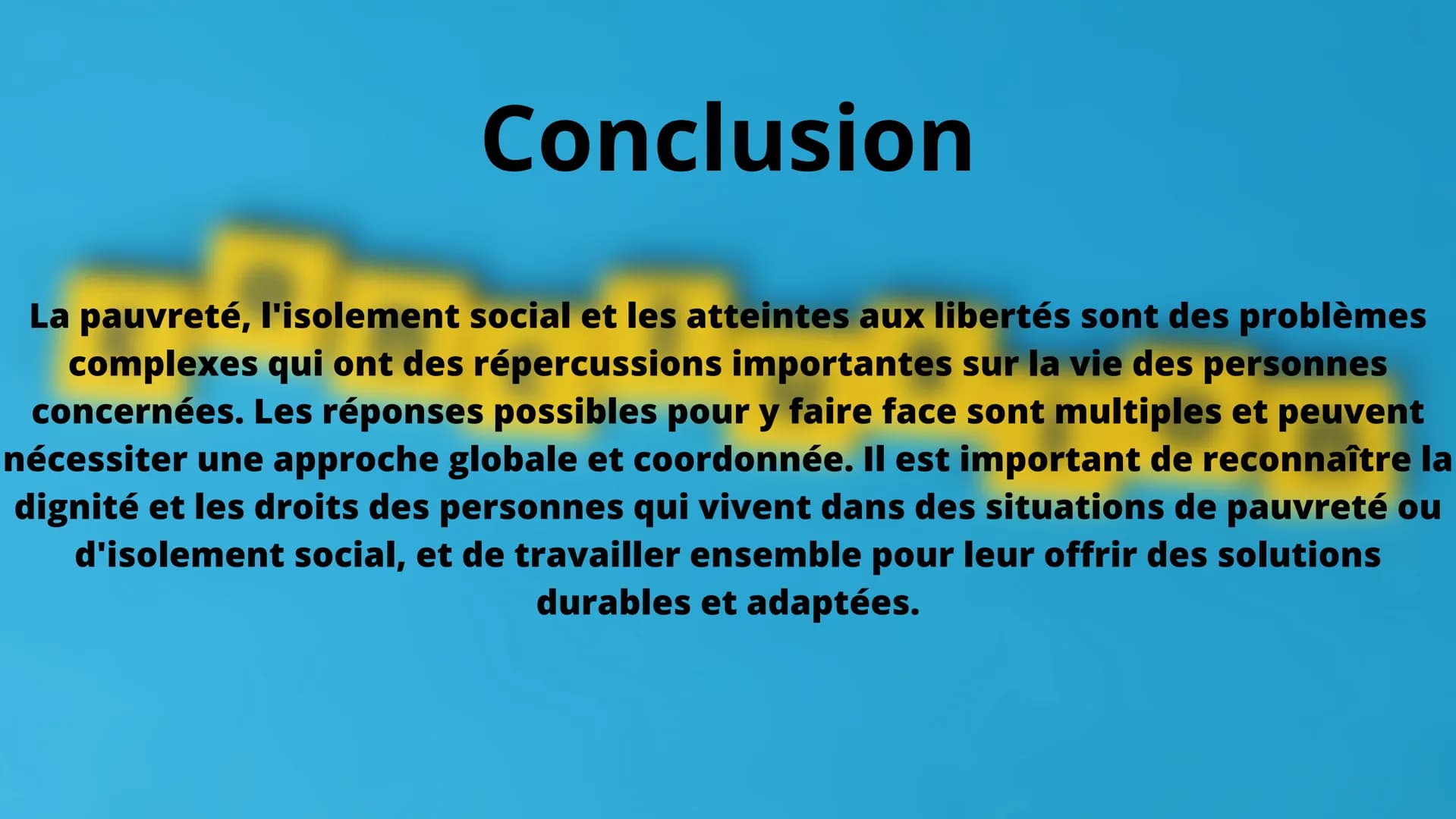 # Pauvreté, isolement et entrave à l'exercice des libertés # Introduction

La pauvreté, l'isolement social et les atteintes aux libertés son