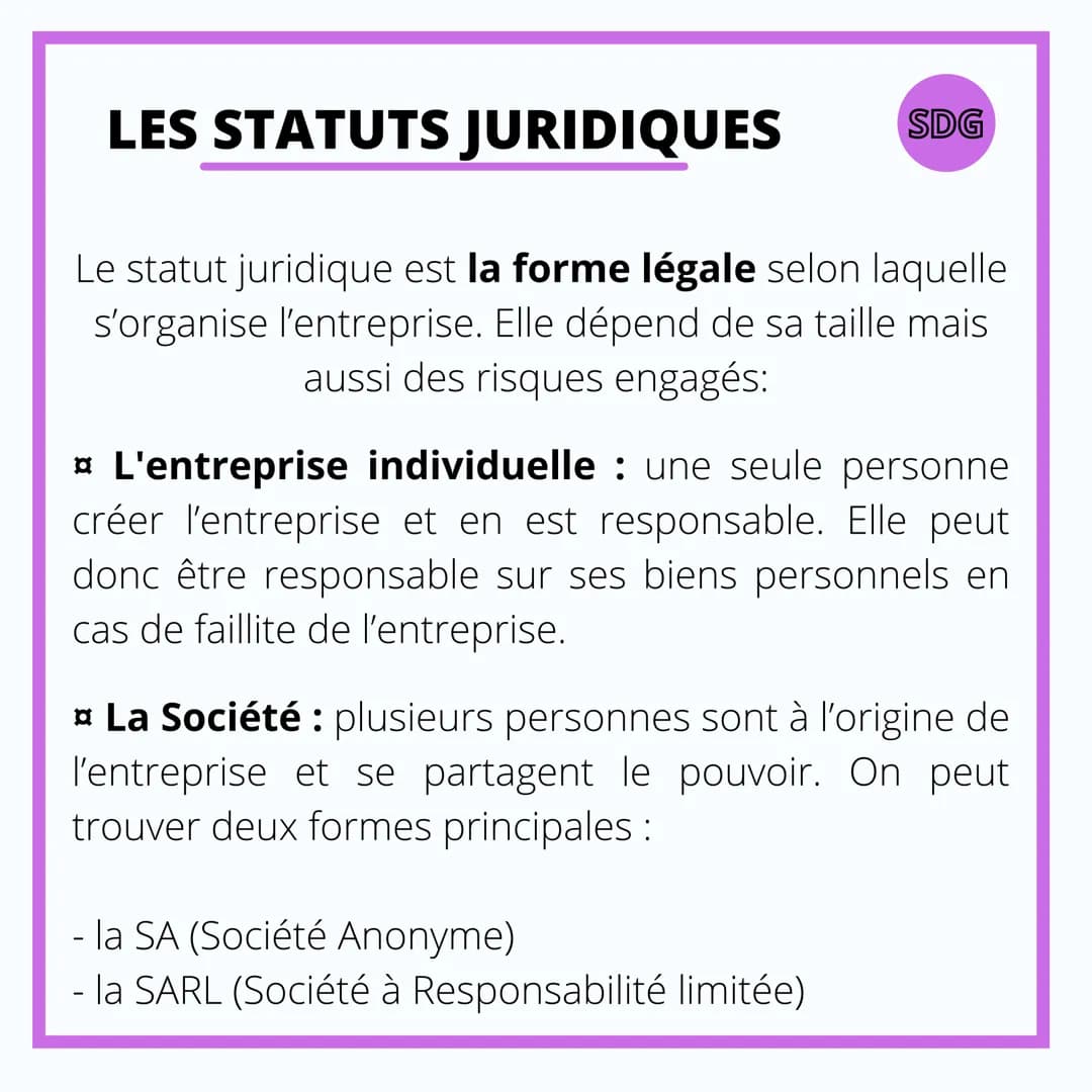 SCIENCE DE GESTION

LES DIFFÉRENTES
FORMES DES
ENTREPRISES # DES DIFFÉRENCES DE

# TAILLE

Les très petites entreprises (TPE)

Elles compten