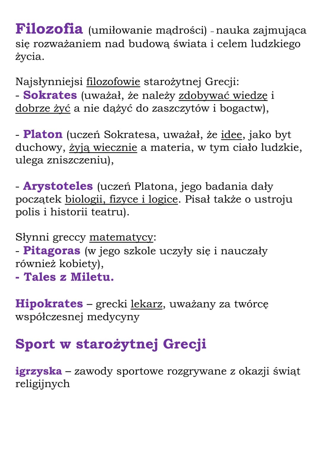 # Kultura Starożytnej Grecji

Mimo życia w wielu oddzielonych od siebie polis, Grecy
stworzyli wspólną kulturę dzięki podobieństwu:
- obycza