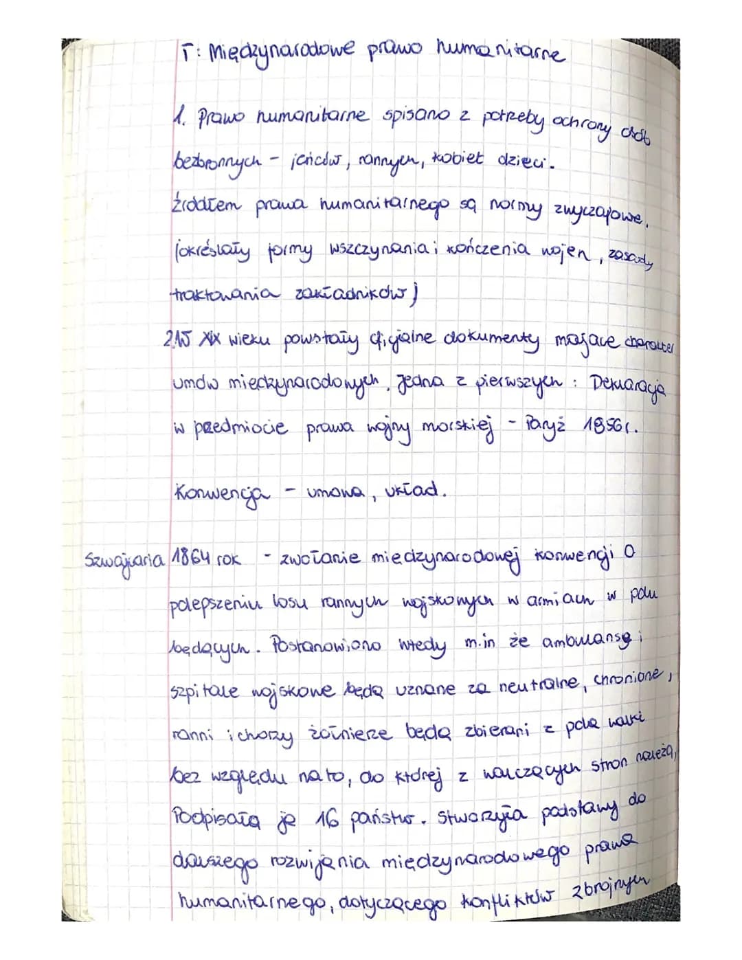 T: Międzynarodowe prawo humanitarne

1. prawo numanitarne spisano 2 potreby ochrony odb
beztoronnych - icniców, rannych, kobiet dzieci.

Źró