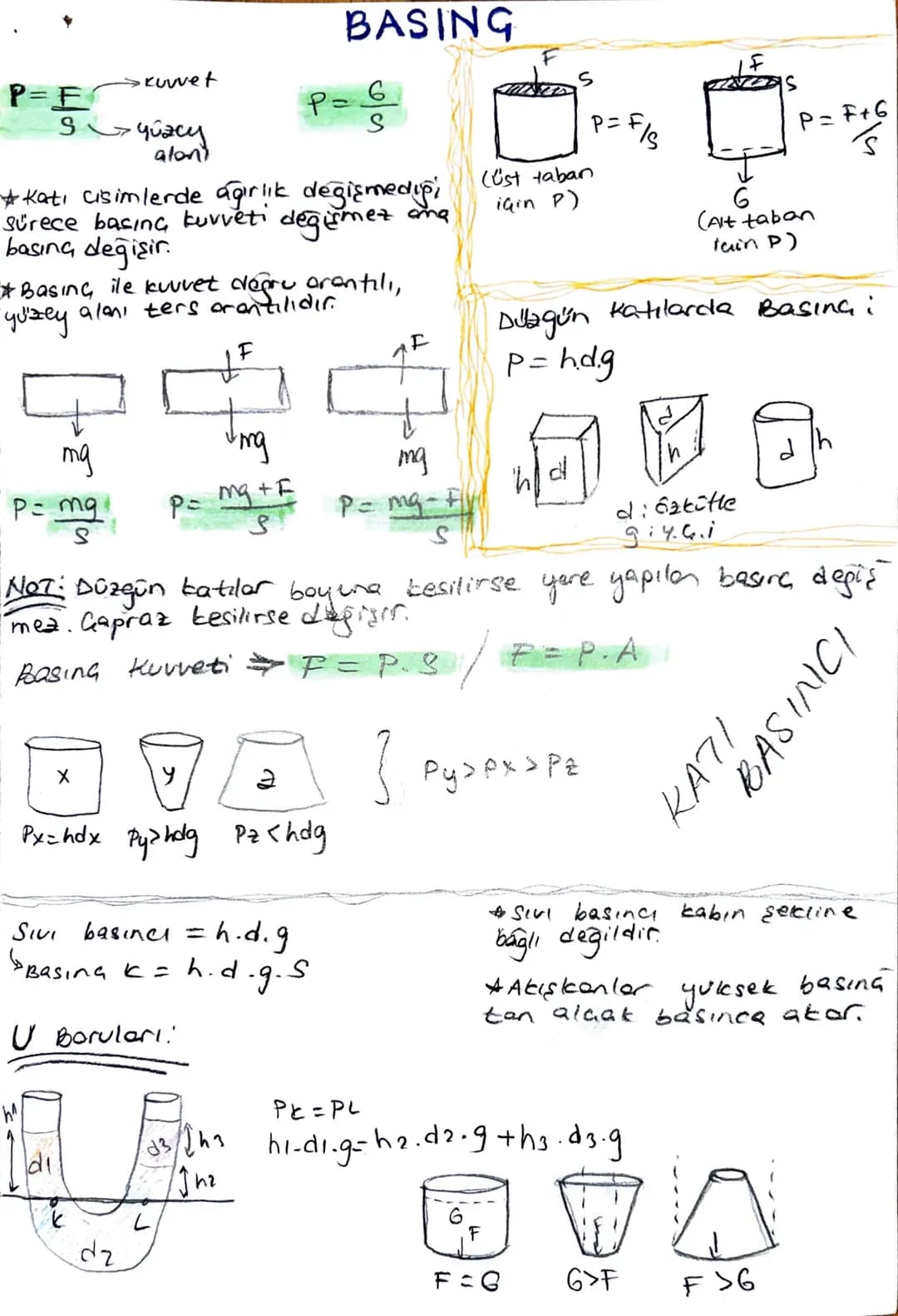 # BASING

$P=\frac{F}{S}$ $\longrightarrow$Kuvvet

$\longrightarrow$güacy
alon

$P=\frac{6}{S}$

F
S
P=F/S
If
P=F+6
S

(üst taban
için P)
6
