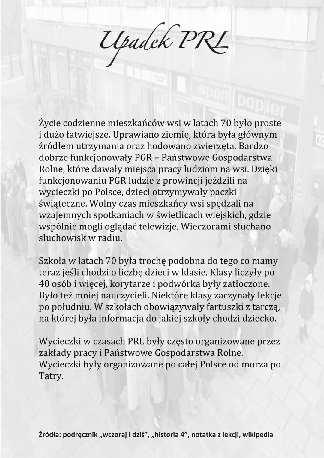 # Upadek PRL

sport papier

Stan wojenny wprowadzony został w Polsce 13 grudnia
1981 roku i trwał do 22 lipca 1983 r.

Polacy wielokrotnie p