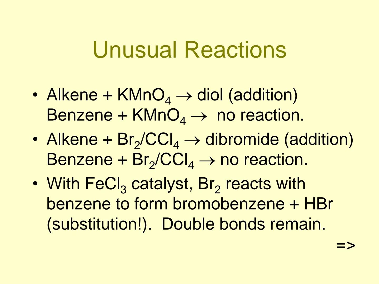 # Aromatic Compounds # Discovery of Benzene

*   Isolated in 1825 by Michael Faraday
who determined C:H ratio to be 1:1.
*   Synthesized in 