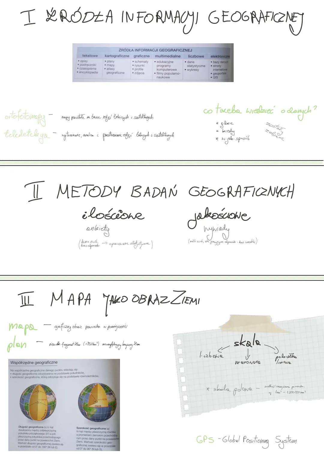 # I KRÓDŁA INFORMACJI GEOGRAFICZNEJ

ŹRÓDŁA INFORMACJI GEOGRAFICZNEJ
| tekstowe | kartograficzne | graficzne | multimedialne | liczbowe | el