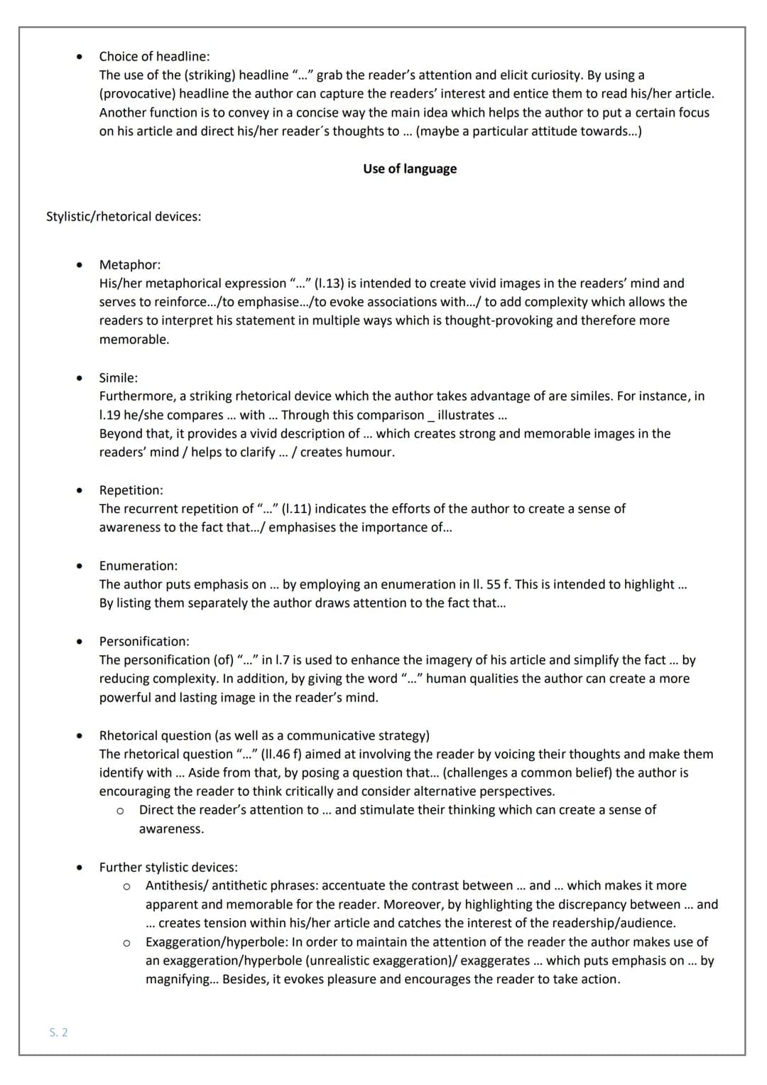 # Scaffold for an Analysis

1) The given article entitled "...", written by and published in "..." on 24 January 2022, deals with problem-or