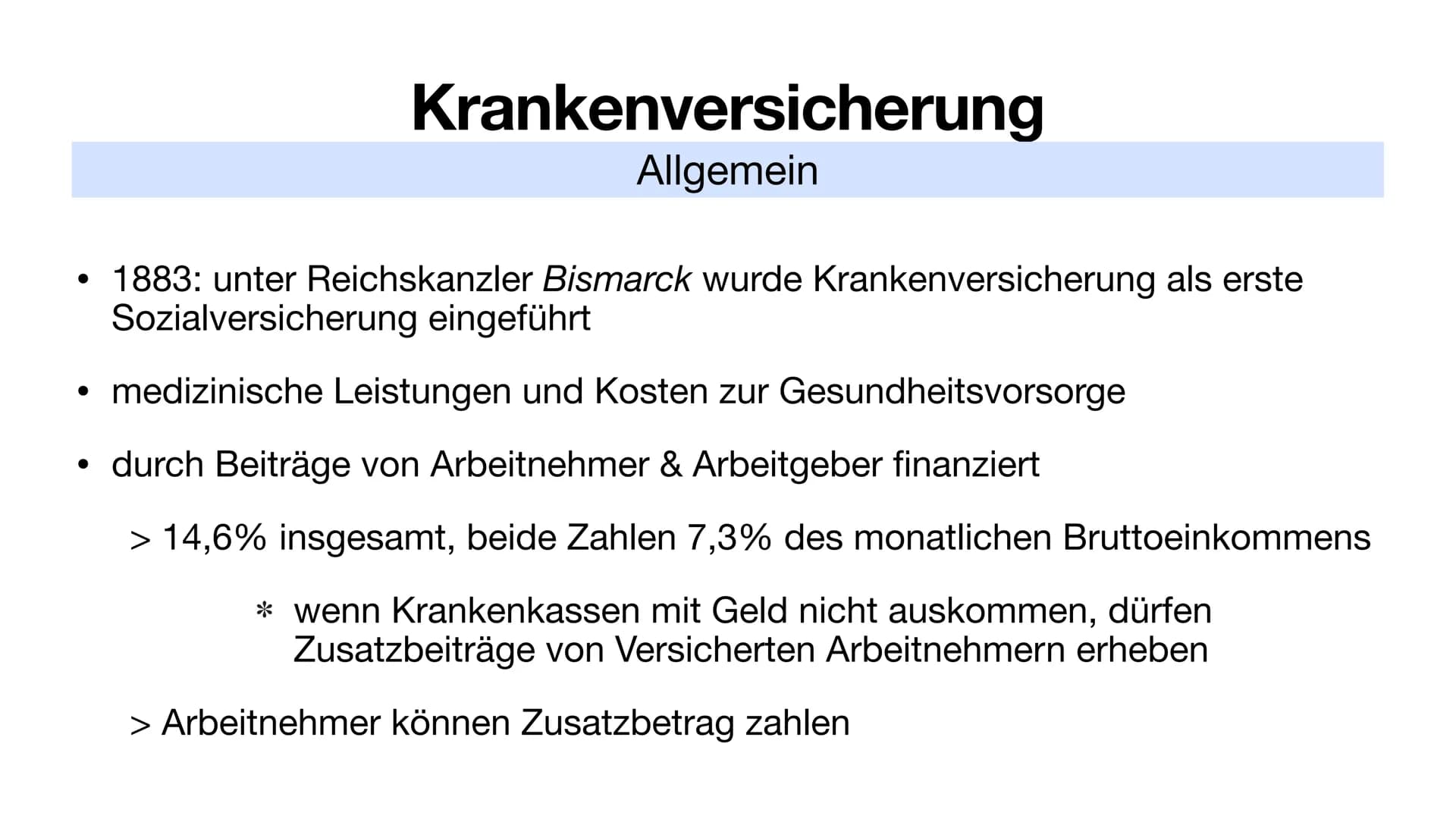 Kranken- & Pflegeversicherung # Inhalt

Krankenversicherung
*   Allgemein

*   gesetzlich
    * Leistungen
    * stabilisieren

*   privat


