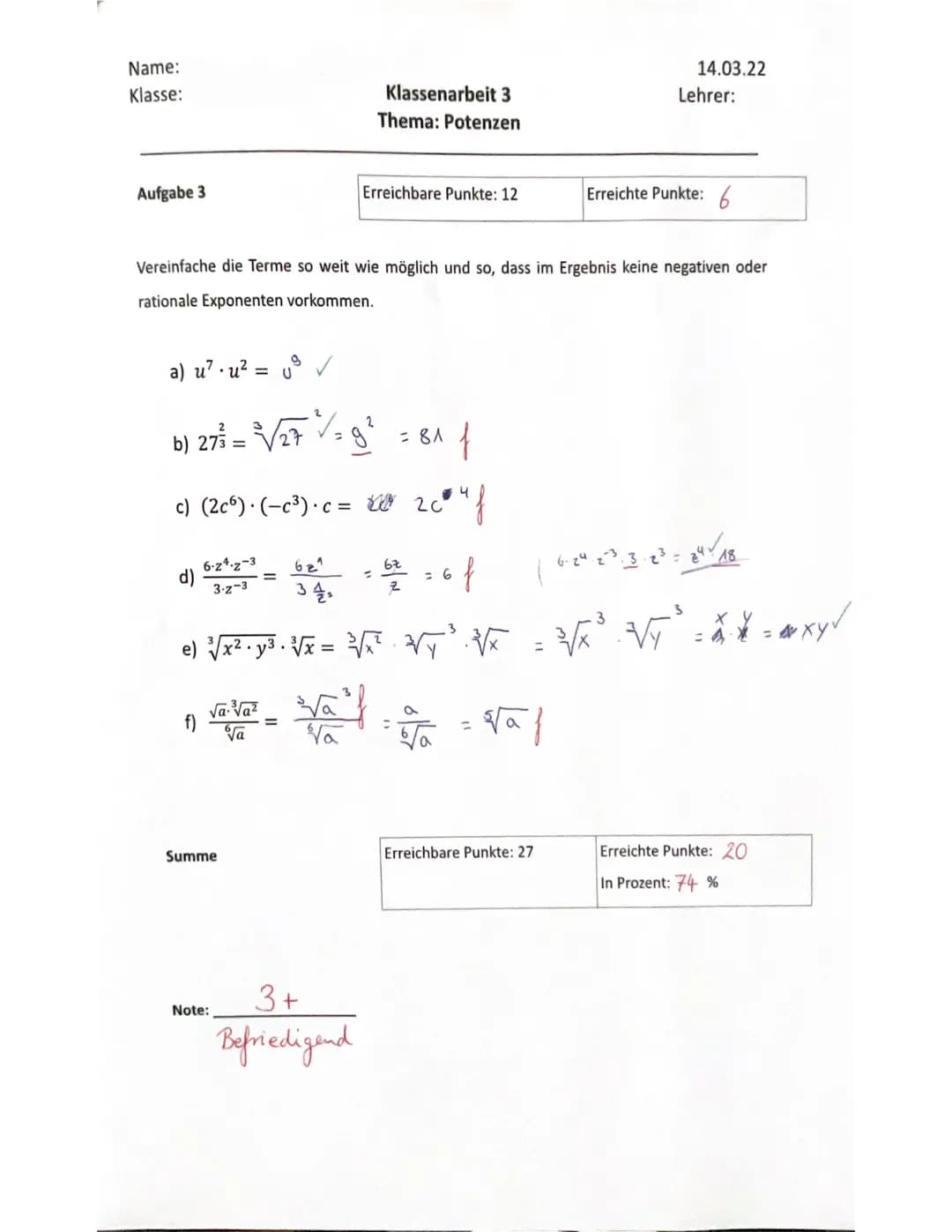 # Mathematik-Lernzettel

•Was sind Potenzen?
Die Potenz beschreibt eine mathematische(n) Ausdruck/Redien operation, bei dem eine Zahl mit si