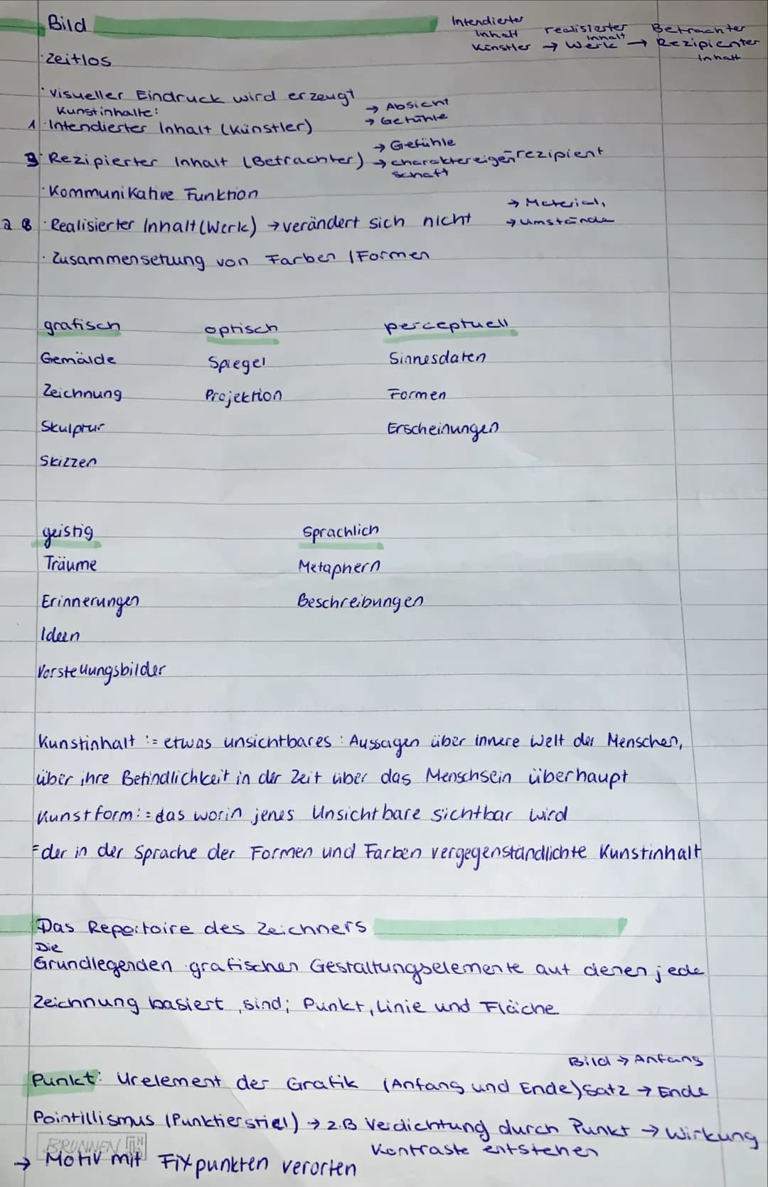 Bild

Zeitlos

Kunstinhalte:
*   Visueller Eindruck wird erzeugt
*   1 Intendierter Inhalt (künstler)
*   3 Rezipierter Inhalt (Betrachter)
