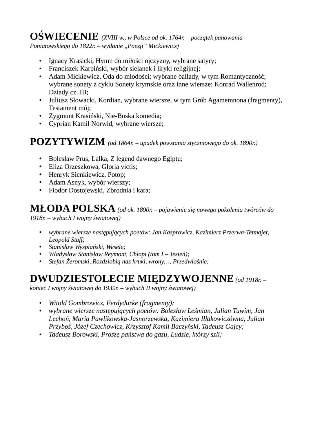 # STAROŻYTNOŚĆ (ANTYK) (od ok. 4000 p.n.e. - wynalezienie pisma do 476r.
n.e. - upadek cesarstwa zachodniorzymskiego)

- Biblia, w tym fragm