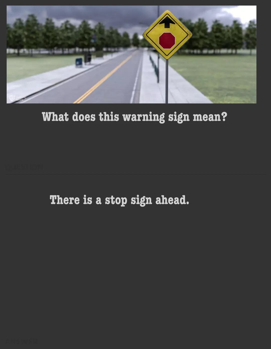 
<p>When you approach an intersection with a through road but without stop signs or yield signs, you must yield to traffic and pedestrians o