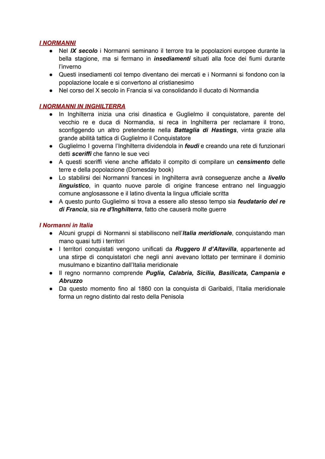 # I NORMANNI

*   Nel IX secolo i Normanni seminano il terrore tra le popolazioni europee durante la
bella stagione, ma si fermano in insedi