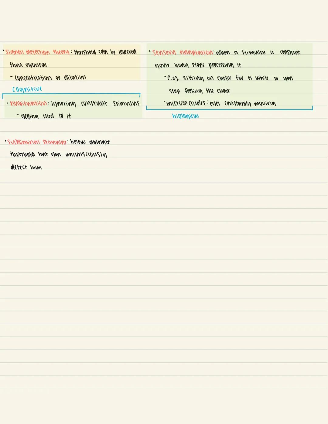 # Sensation AND perception

*   biological & cognitive perspective
anatomy of sensation perception by recognition

*Selective blindness: foc