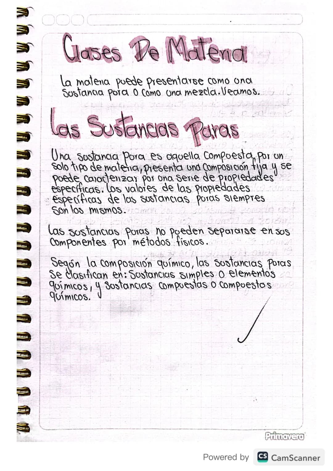 # Glases De Matena

La materia puede presentarse como ona
Sustancia pora o como una mezcla. Veamos.

# Las Sustancias Paras

Una sustancia P