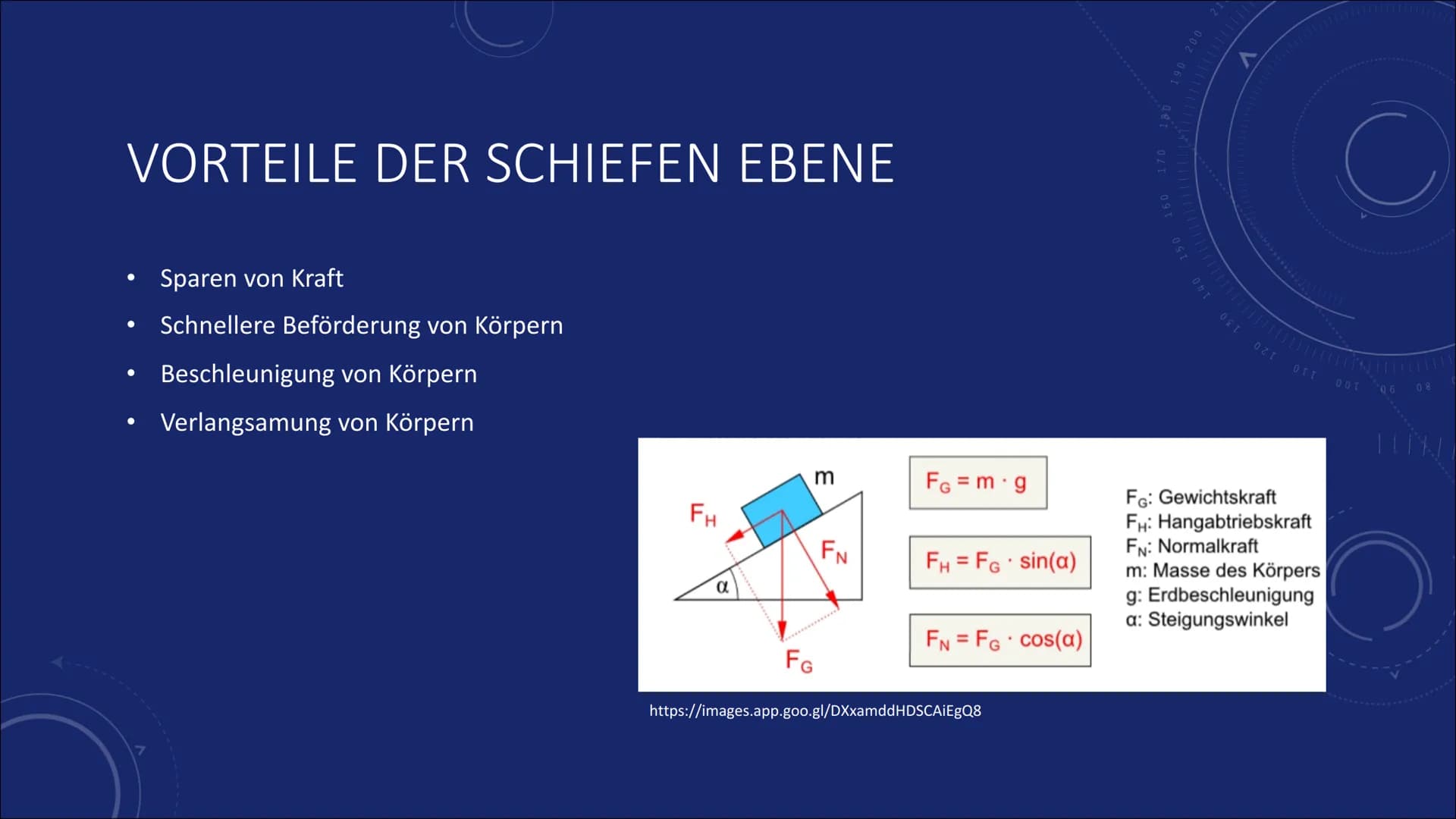 40
DIE SCHIEFE
EBENE
150
160
170
180
190 200
V
210
220
230
240
250260
レ # WAS IST DIE SCHIEFE EBENE?

• Physikalisches System der Mechanik

