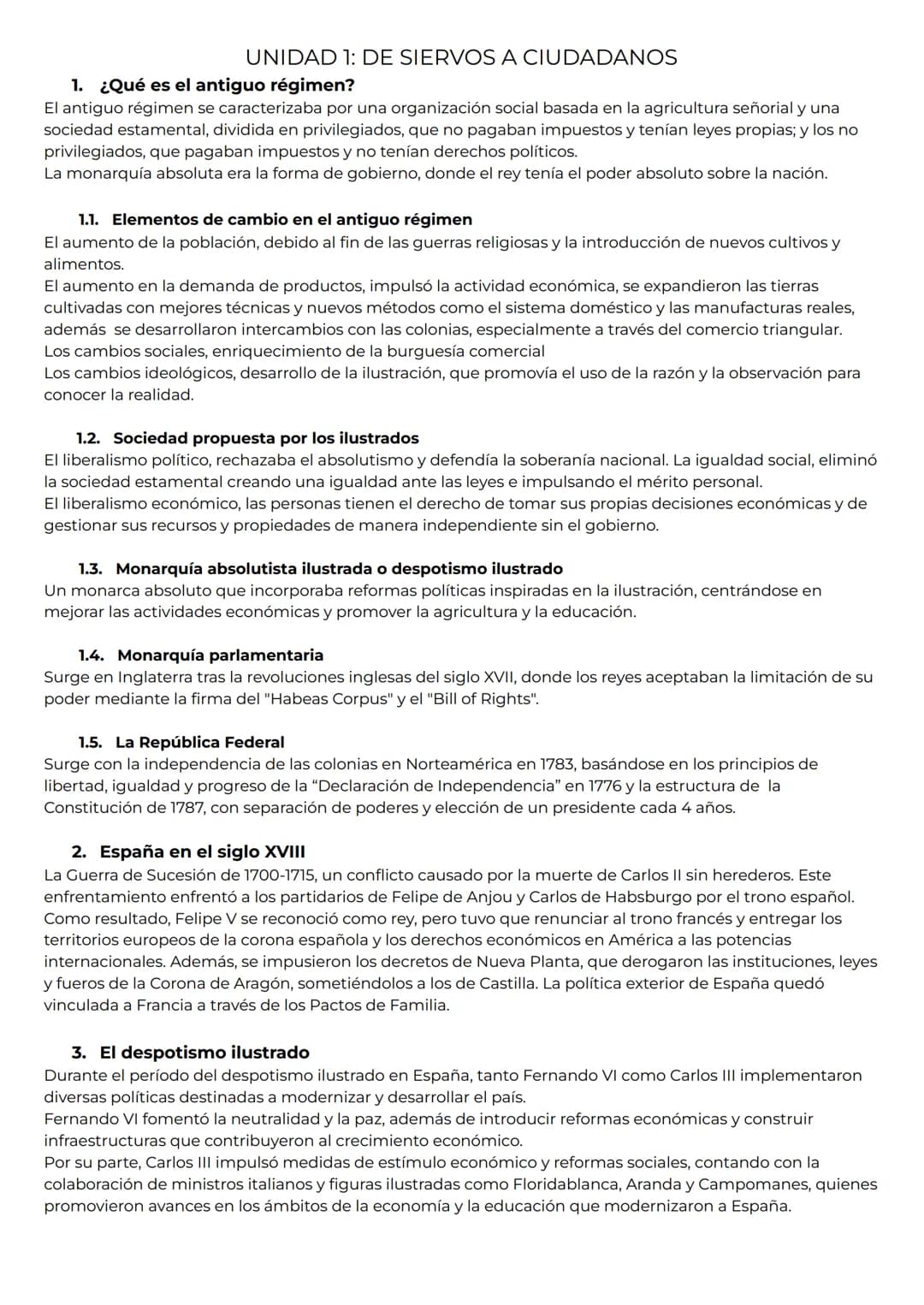 # UNIDAD 1: DE SIERVOS A CIUDADANOS

1. ¿Qué es el antiguo régimen?

El antiguo régimen se caracterizaba por una organización social basada 