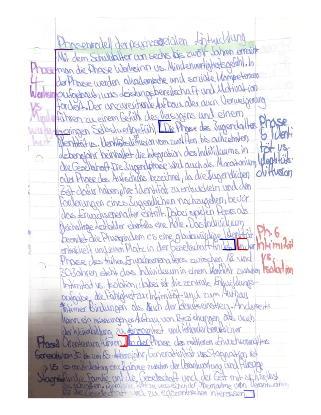 A
Phasenmodell derpsychosozialen Intwicklung
Bei der ersten Phase Urvertrauen us. Misstrauen,
Phand handelt es sich um das erste debensjahr.