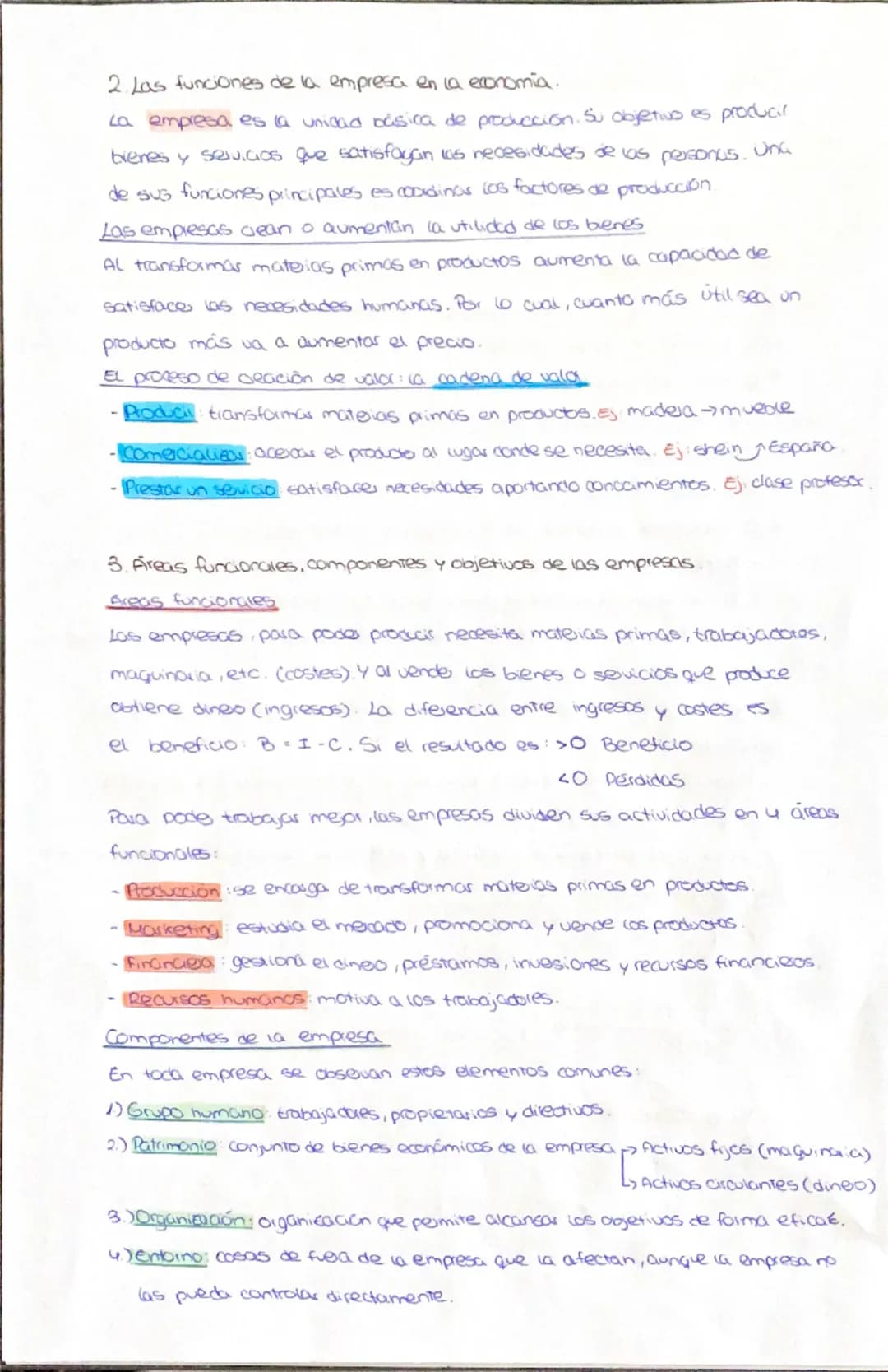 # TEMA 1: EL PAPEL DE LAS EMPRESAS EN LA ECONOMÍA

1. Actividad económica y empresa

La actividad económica surge pague los recursos son esc