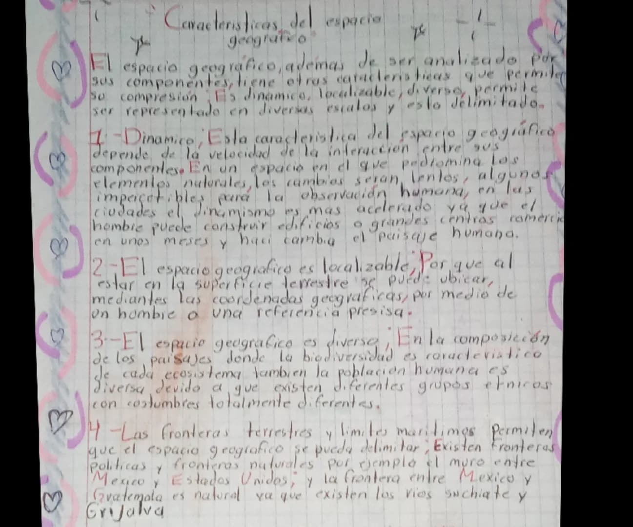 # Caracteristicas del
 espacio
 geografico

El espacio geográfico, ademas de ser analizado por
sus componentes, tiene otras caracteristicas 
