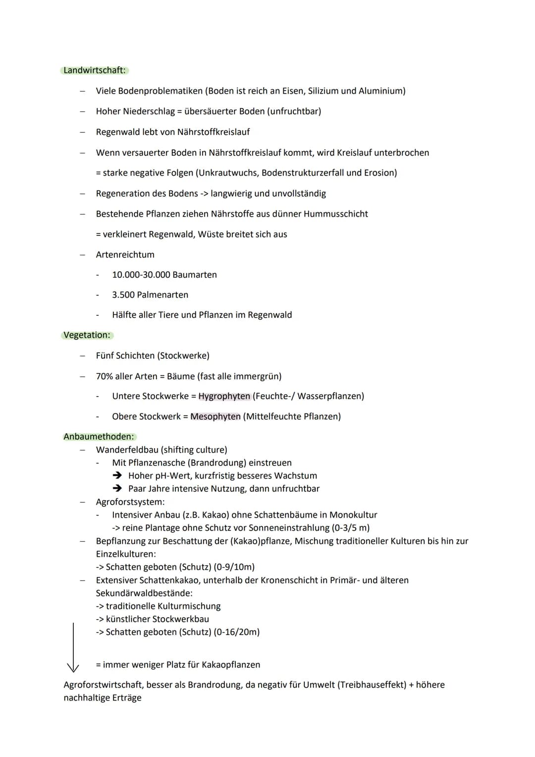 # Klima- und Vegetationszonen der Welt

- Ausprägung einer Landwirtschaft durch verschiedene Geofaktoren (=> Klima, Boden, Wasser,
Vegetatio