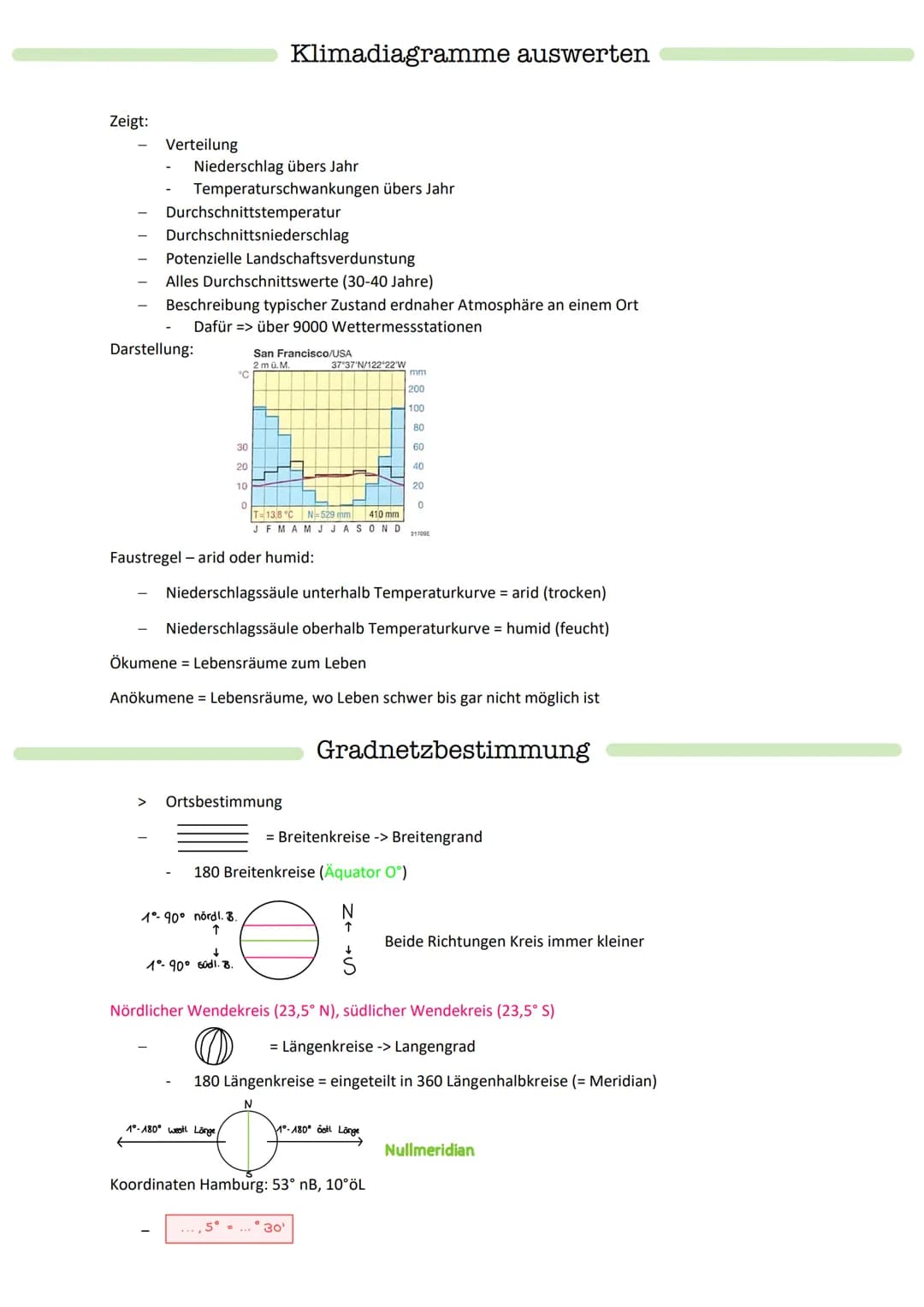 # Klima- und Vegetationszonen der Welt

- Ausprägung einer Landwirtschaft durch verschiedene Geofaktoren (=> Klima, Boden, Wasser,
Vegetatio