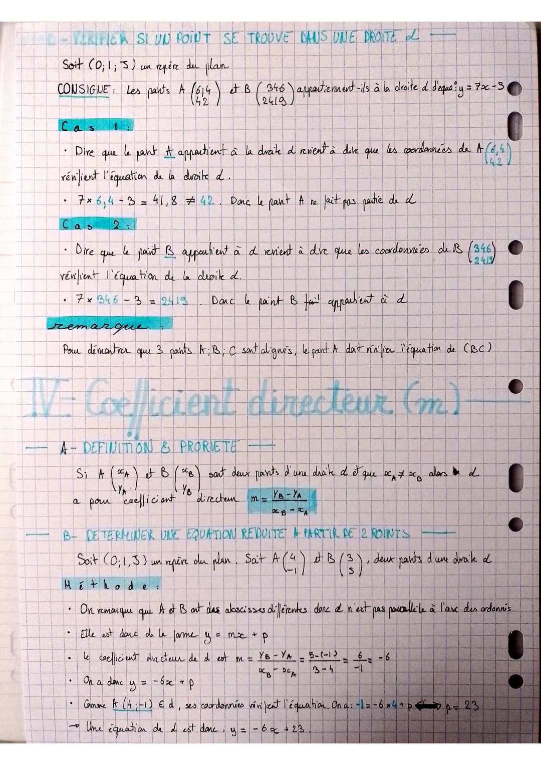 ```markdown
CHAP
DROITES DU PLAN

Vecteur directeur

A-DEFINITION
d'est une droite du plan
On appelle rectem director de a tout recteur $\ve